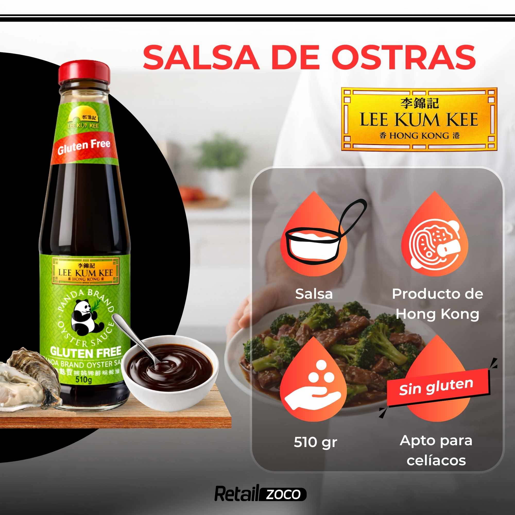 Salsa de Ostras Lee Kum Kee Panda 510 g - imagen 2