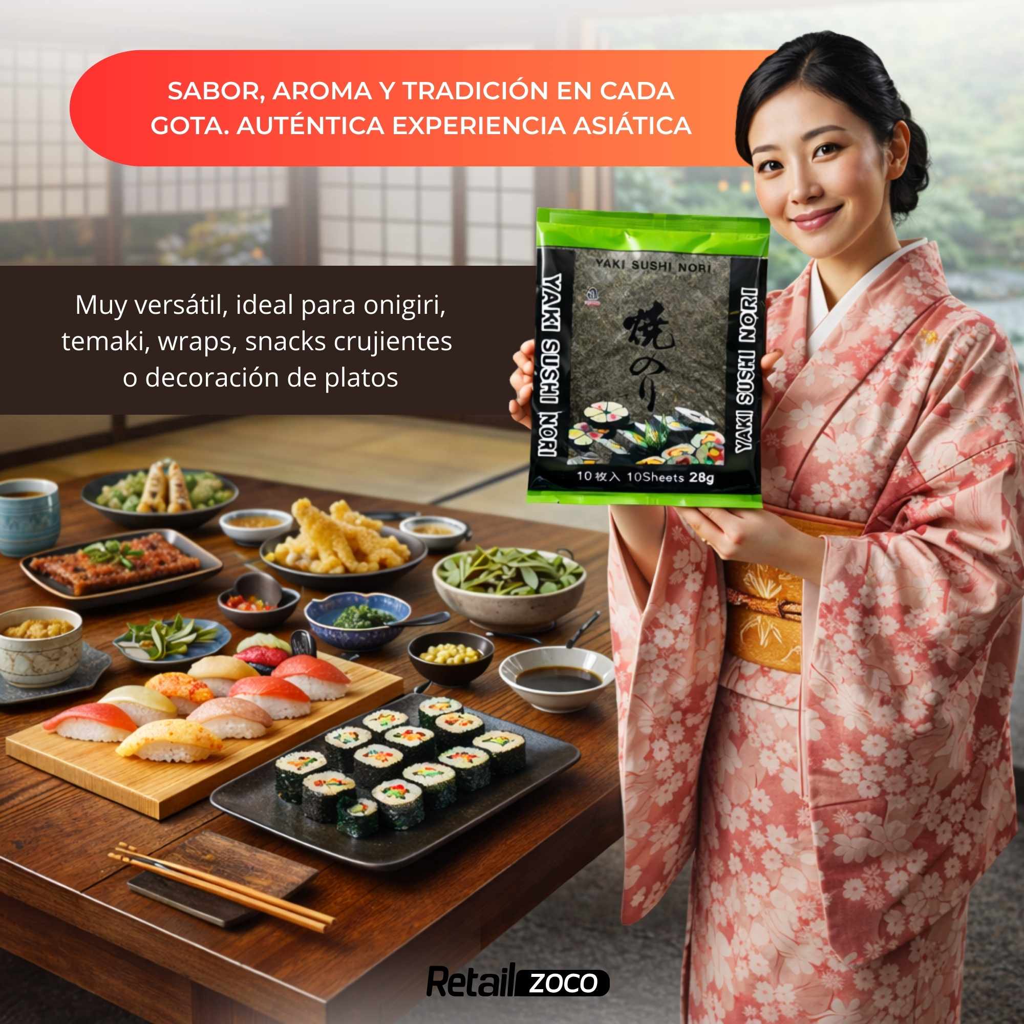 Algas Nori Yakinori sushi 10 hojas 25 gr - imagen 5