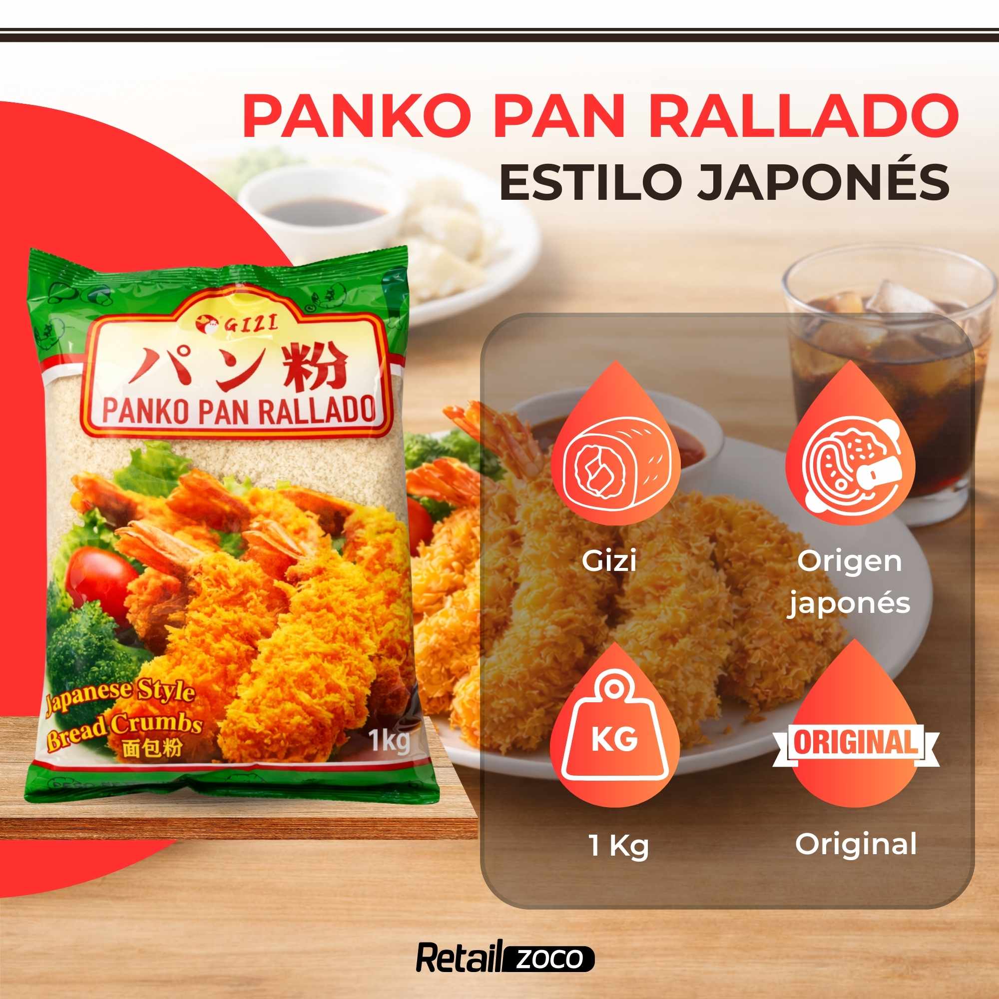 Panko Pan rallado 1 Kg - imagen 2