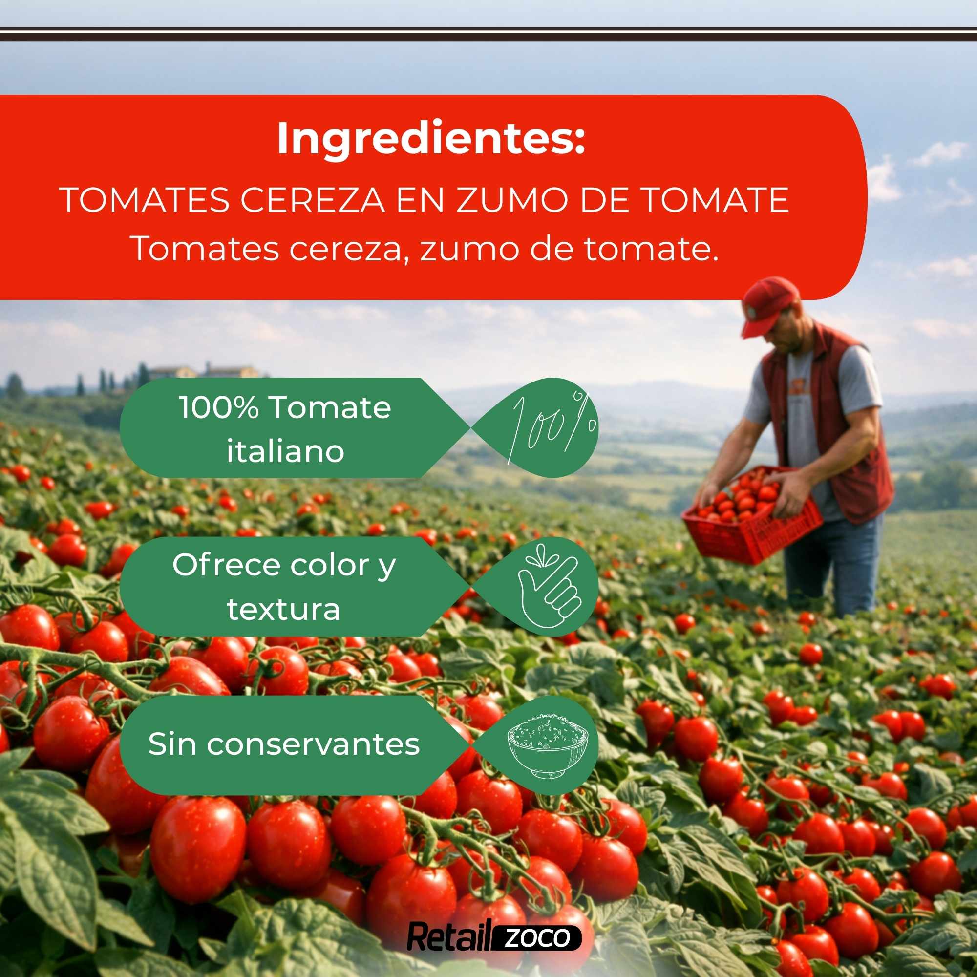 Tomate Pomodorini Ciliegini Cherry 400g - imagen 4
