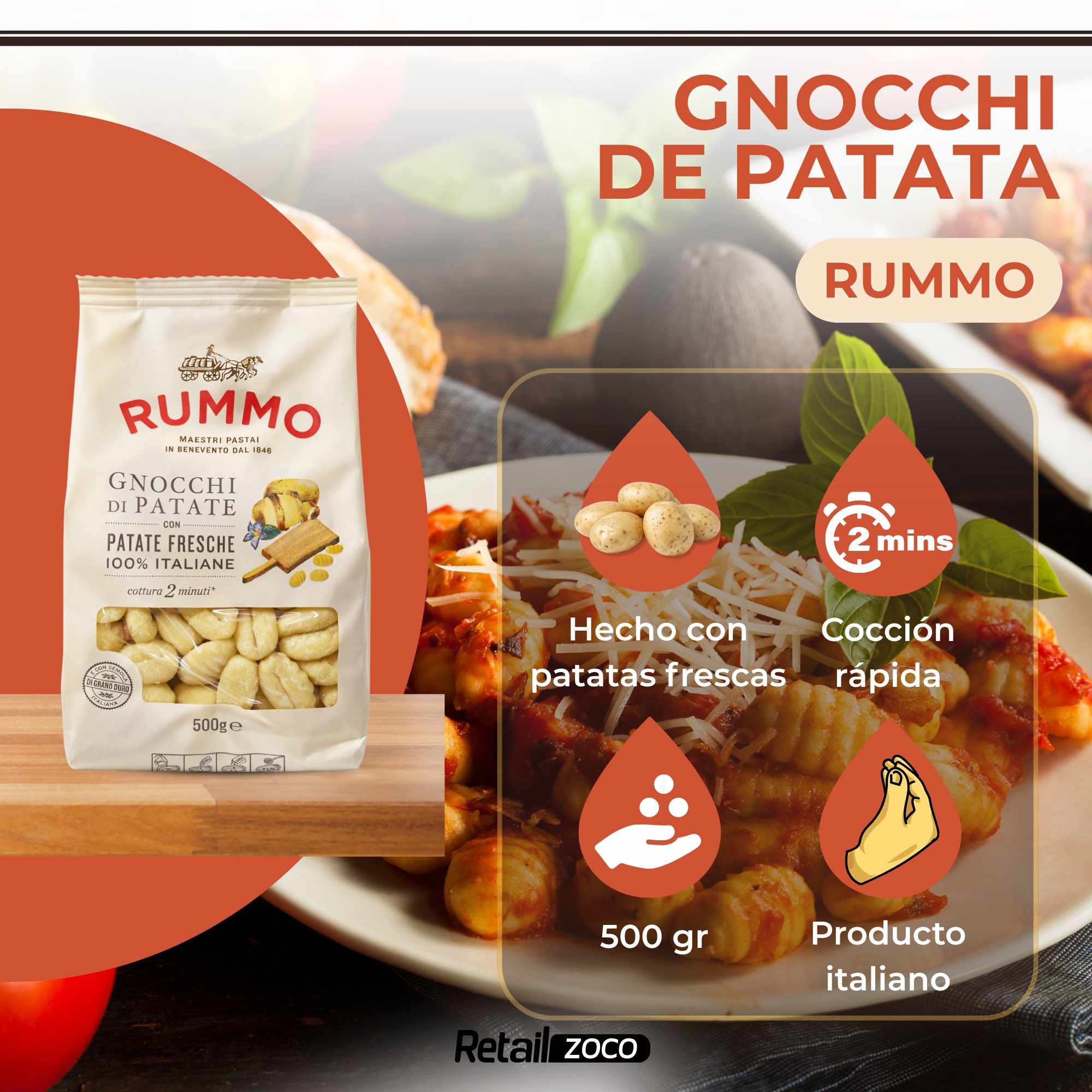 Gnocchi Rummo de Patatas 500 gr - imagen 2
