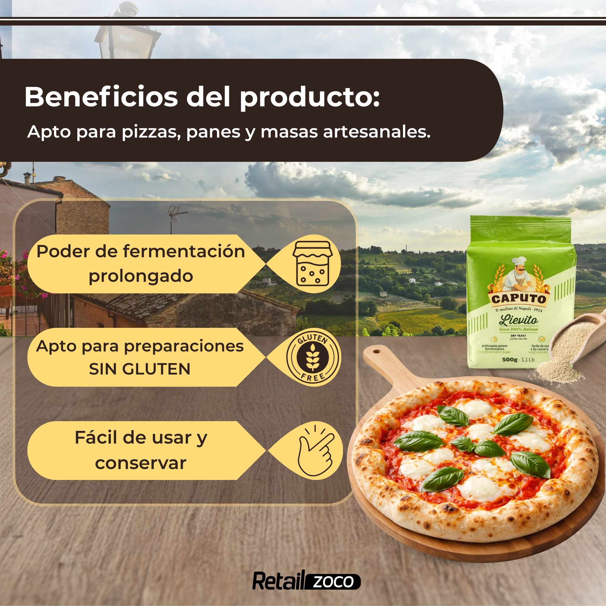 Levadura Italiana Seca 500g Caputo - imagen 3