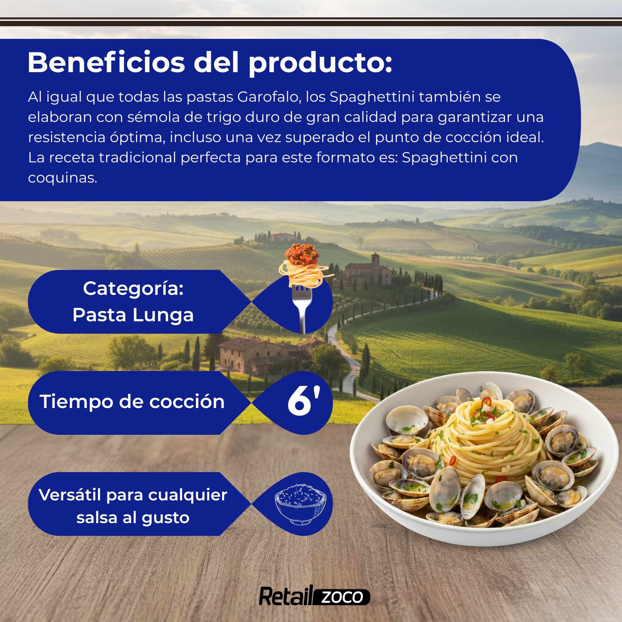 Spaghettini Garofalo de 500g - imagen 3