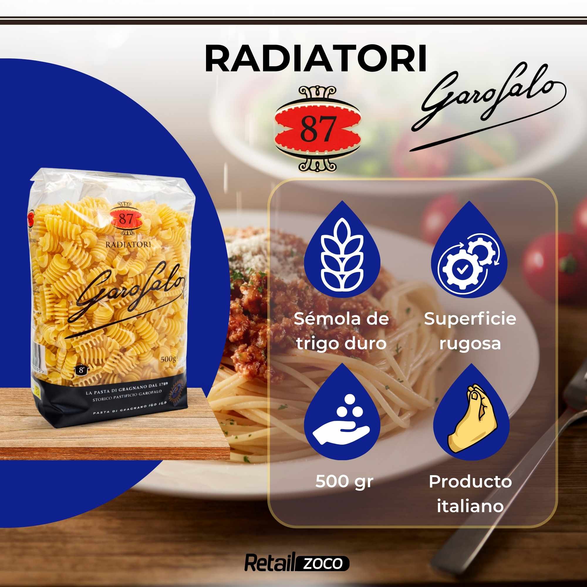 Radiatori Garofalo Pasta nº87 de 500g - imagen 2