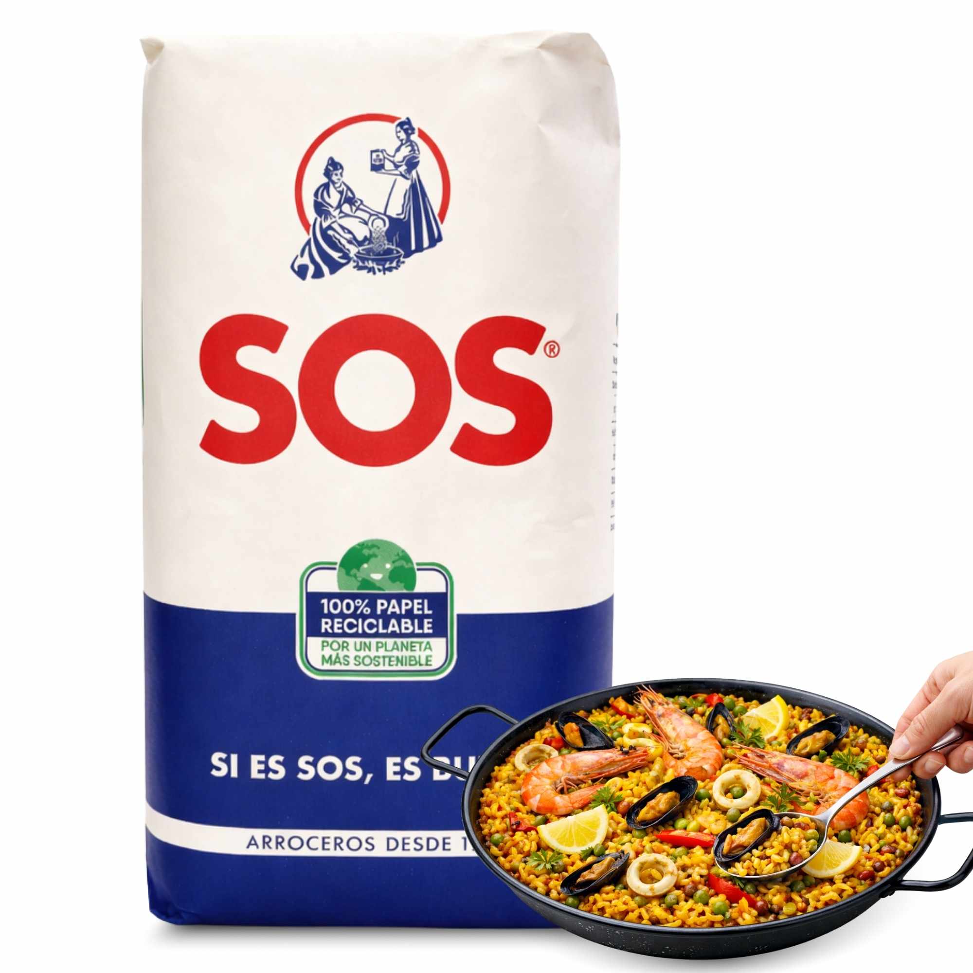 Arroz Redondo clásico SOS de 1 Kg