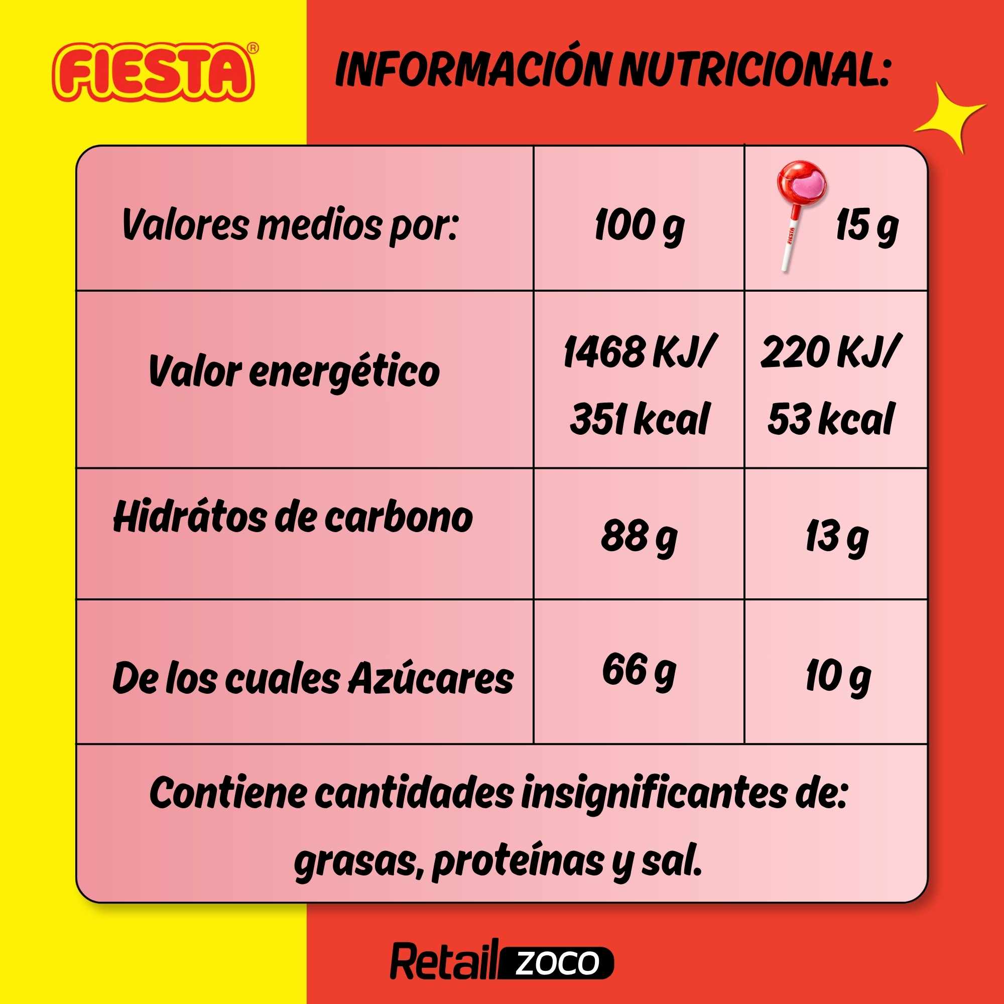 Caramelo con Palo Sabor cereza Fiesta Kojak Pack 20 unidades - imagen 5