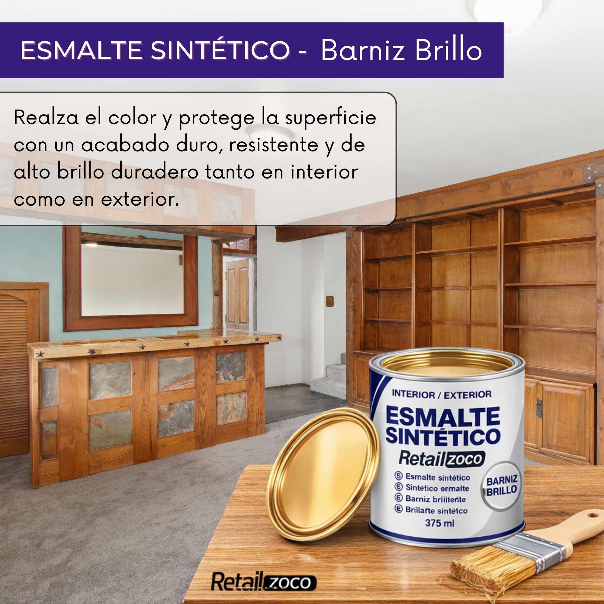 Esmalte sintetico Barniz brillo 375 ml - imagen 2