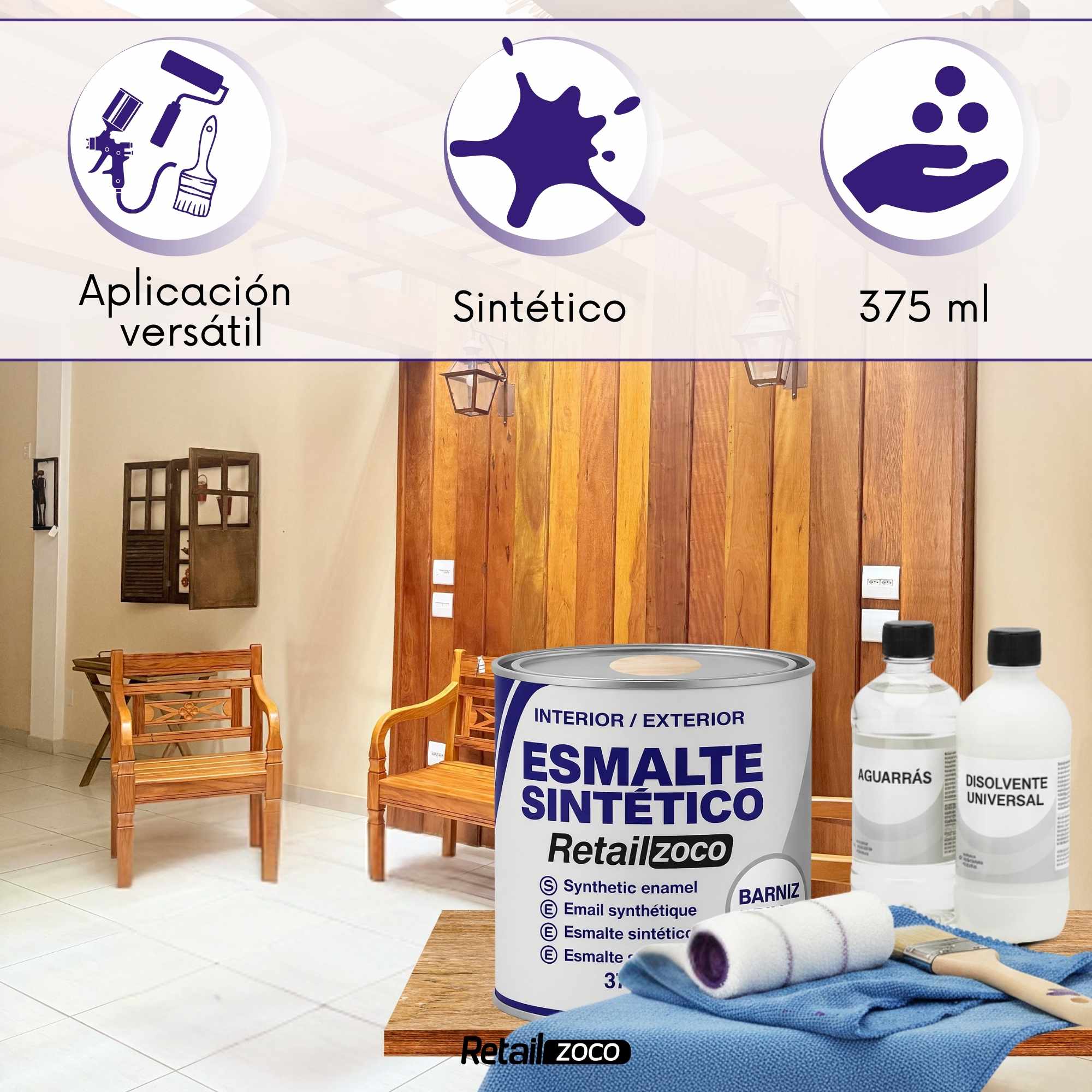 Esmalte sintetico Barniz brillo 375 ml - imagen 5