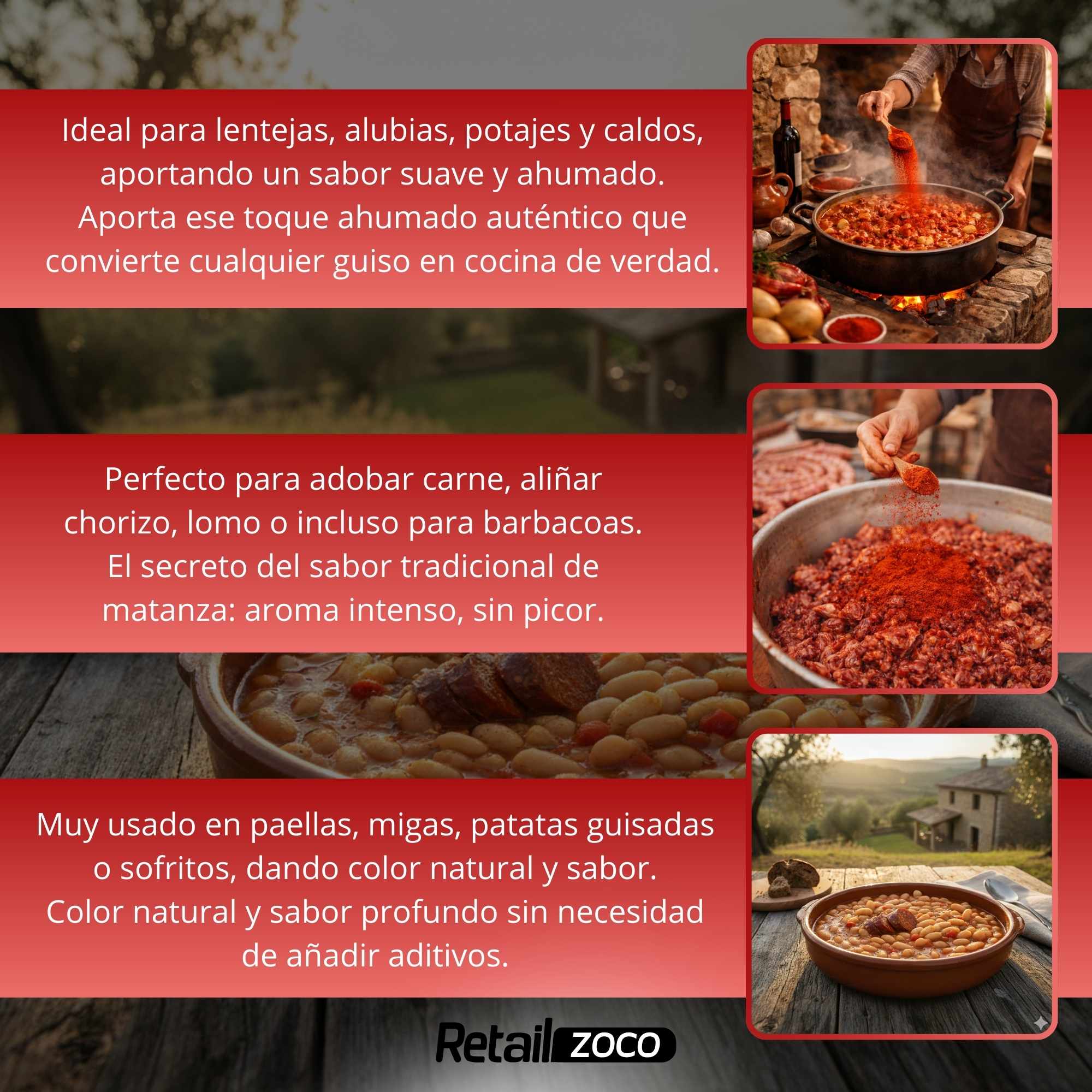 Pimentón de la Vera Ahumado Dulce con DOP 250 gr Bolsa Yuste 1557 - imagen 5