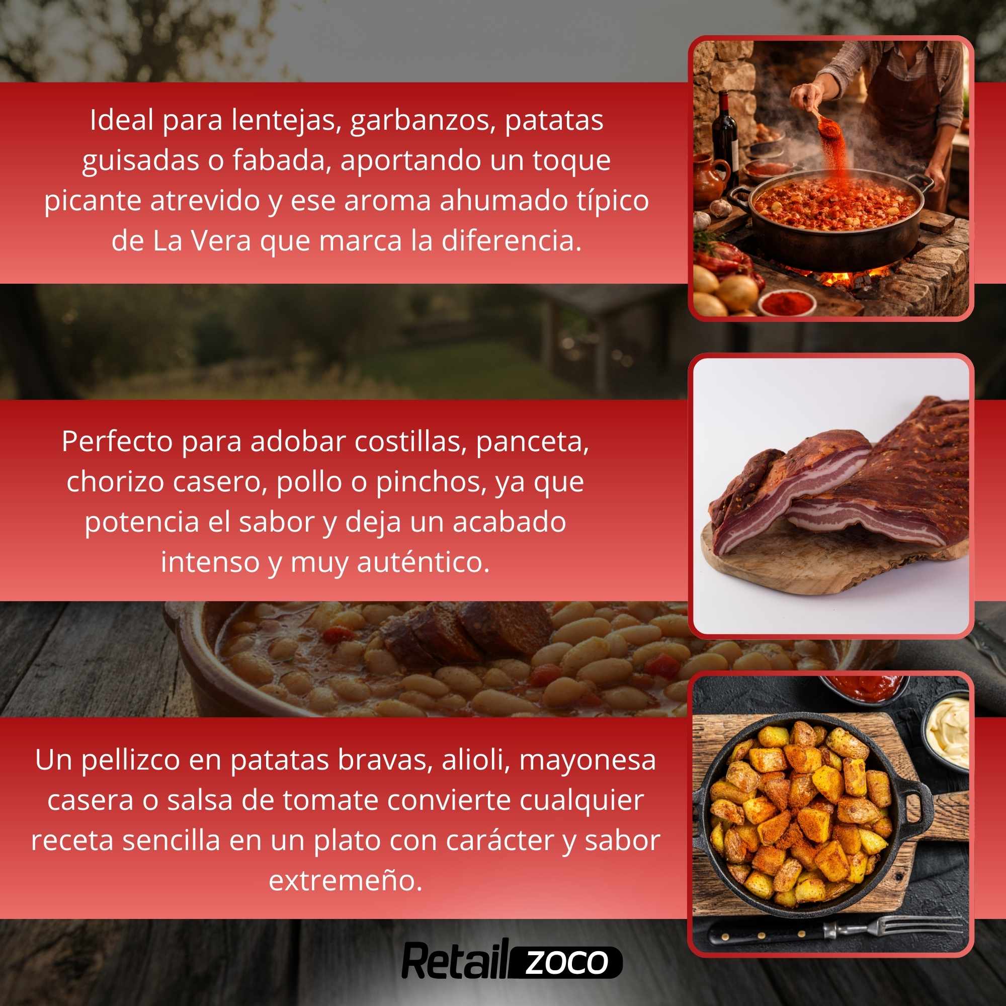 Pimentón de la Vera Ahumado Picante con DOP 250 gr Bolsa Yuste 1557 - imagen 5