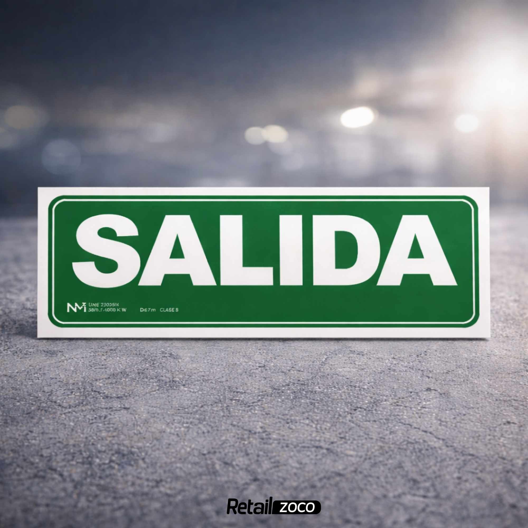 Señal Salida Luminiscente Clase B PVC 30 x 10,5cm - imagen 7