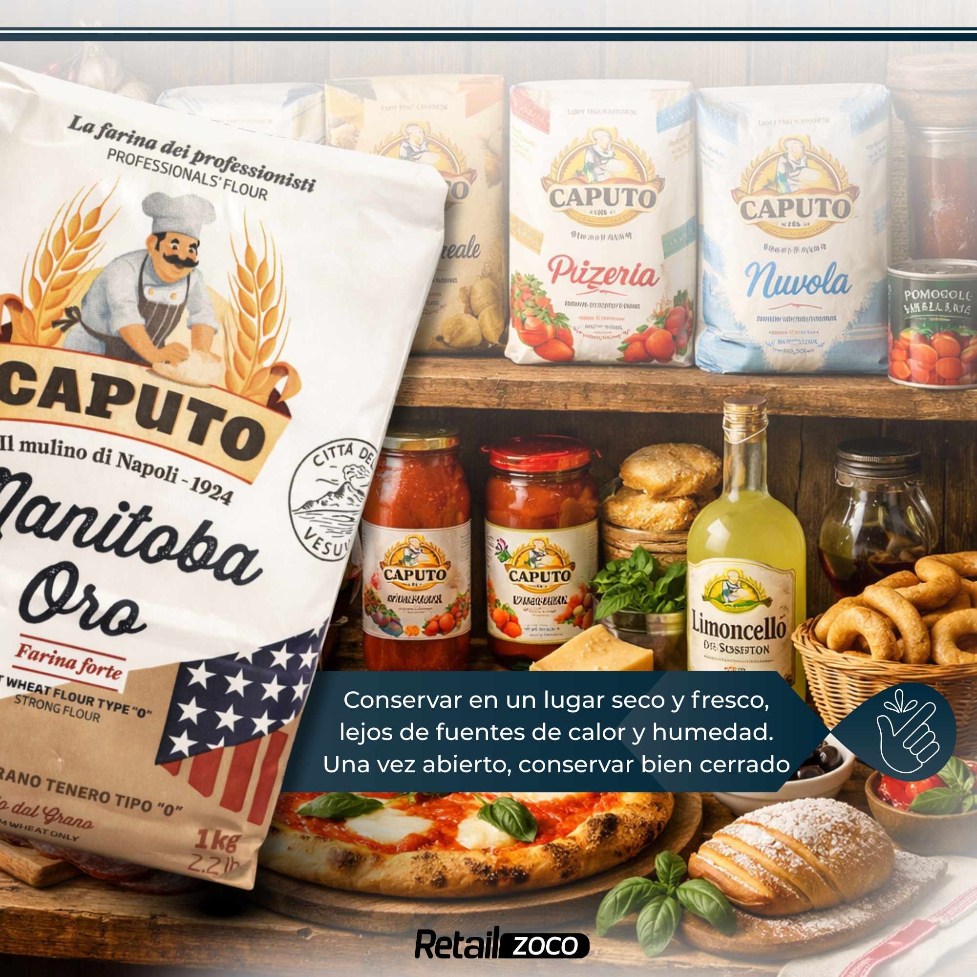 Harína Manitoba Oro Caputo 1 kg - imagen 6