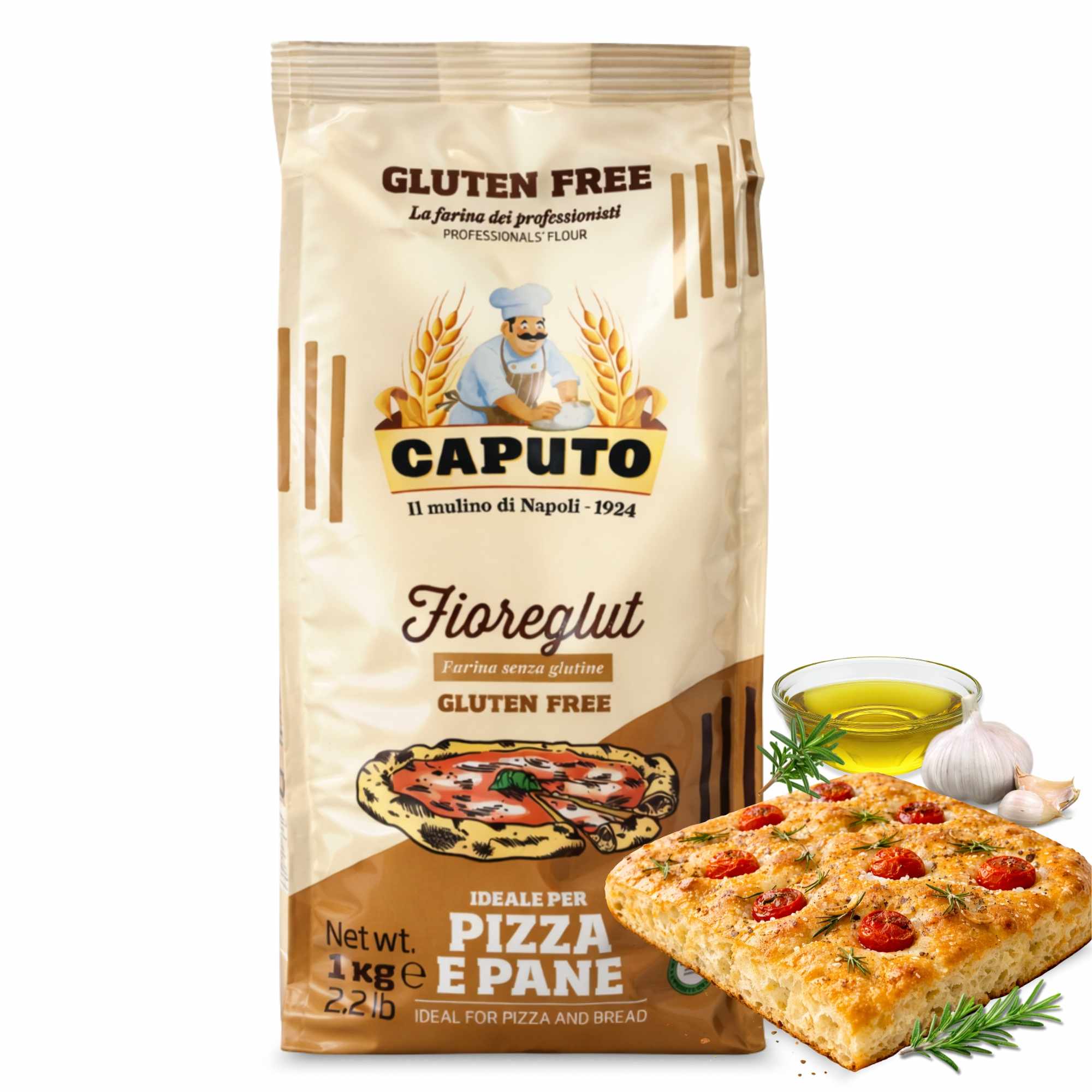 Harina Fioreglut SIN Gluten Pizza e Pane Caputo 1 kg
