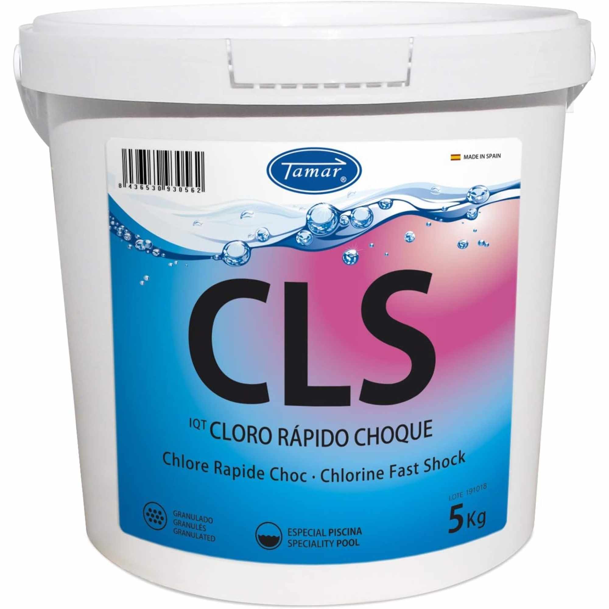 Cloro Choque Accion Rapida 5 Kg granulado recuperador de agua Tamar