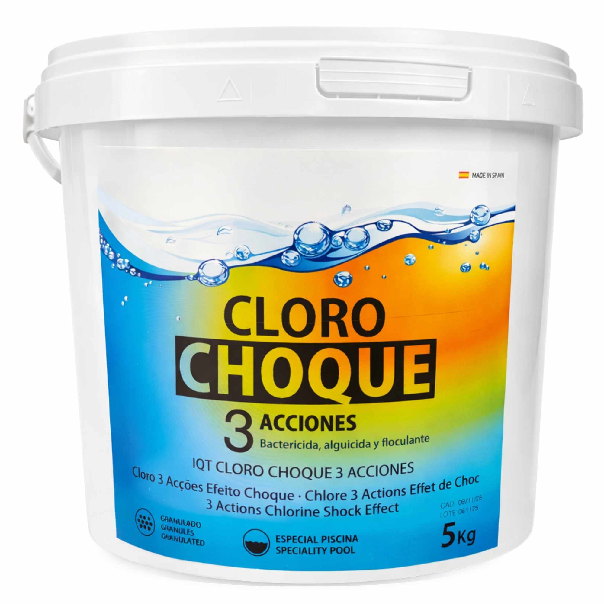 Cloro 3 Acciones granulado recuperador de agua 5 Kilos Tamar - imagen 1