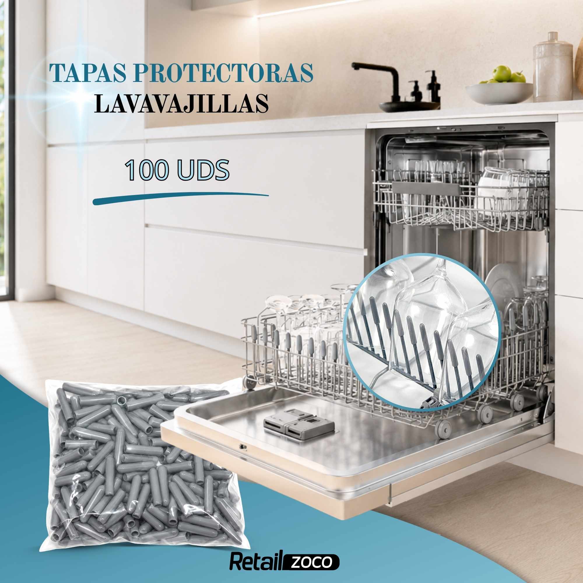 Tapas para Estante de Lavavajillas 3 mm diametro pack 100 unidades - imagen 2