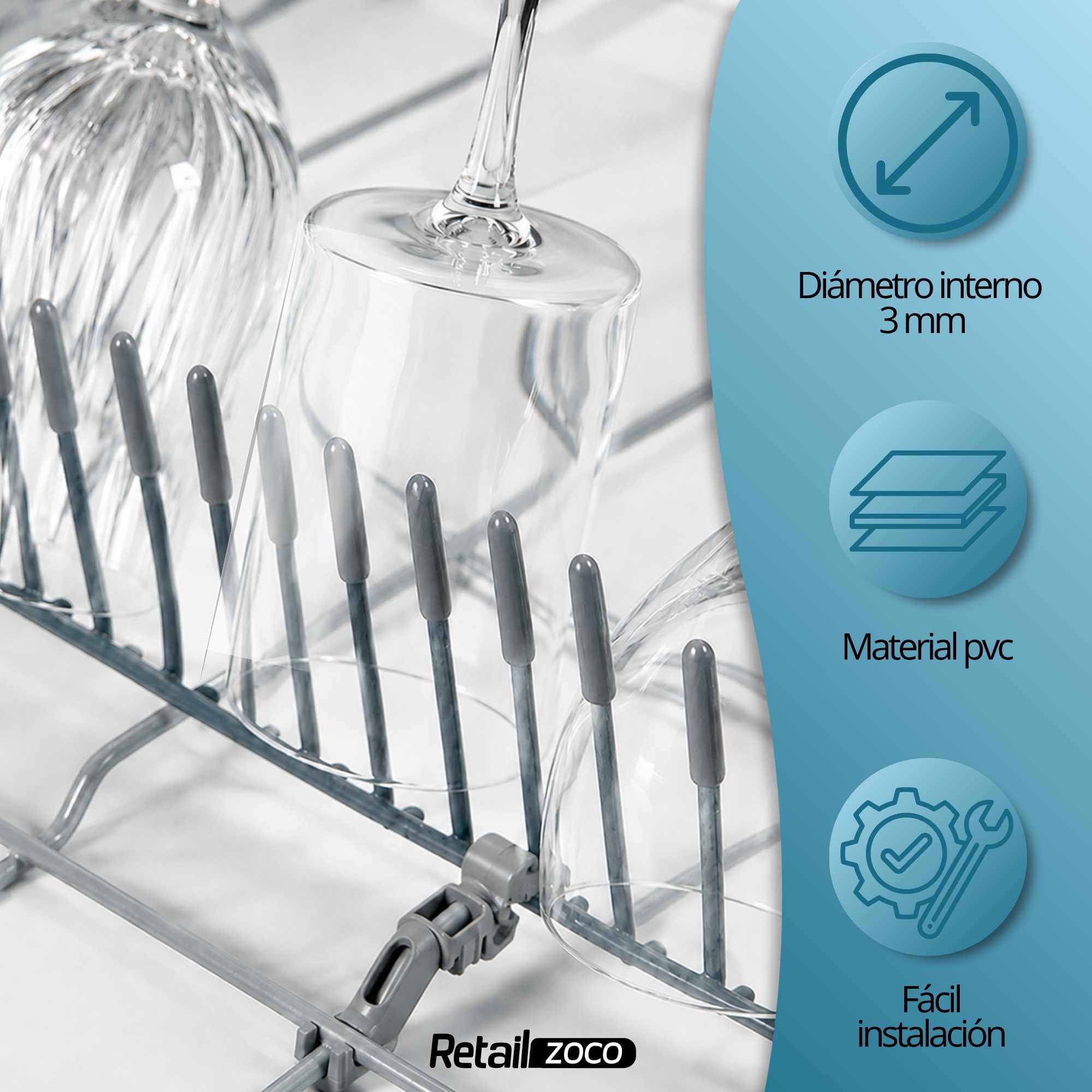 Tapas para Estante de Lavavajillas 3 mm diametro pack 100 unidades - imagen 3