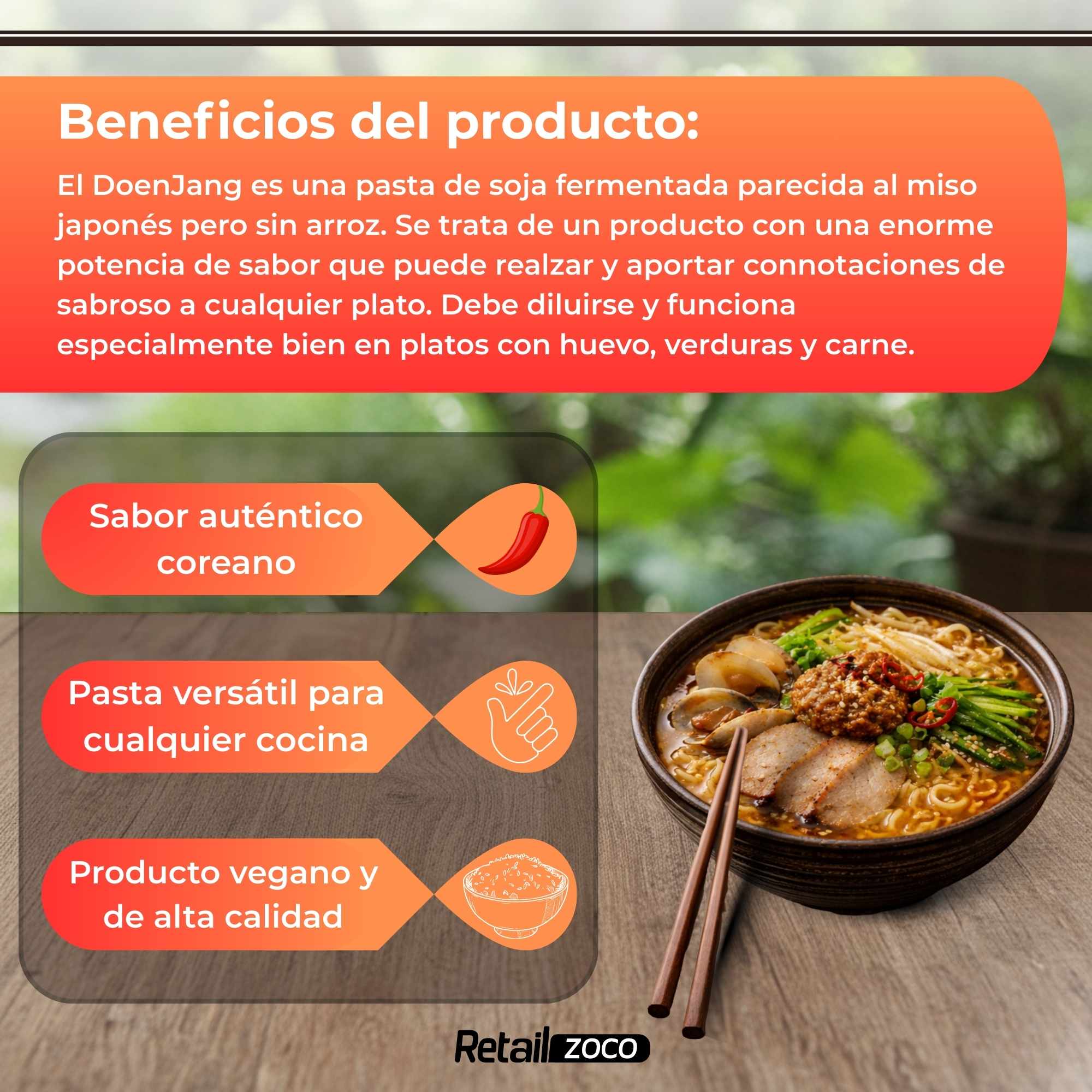 Pasta de Soja Coreana Vegana 460 g Doenjang - imagen 3