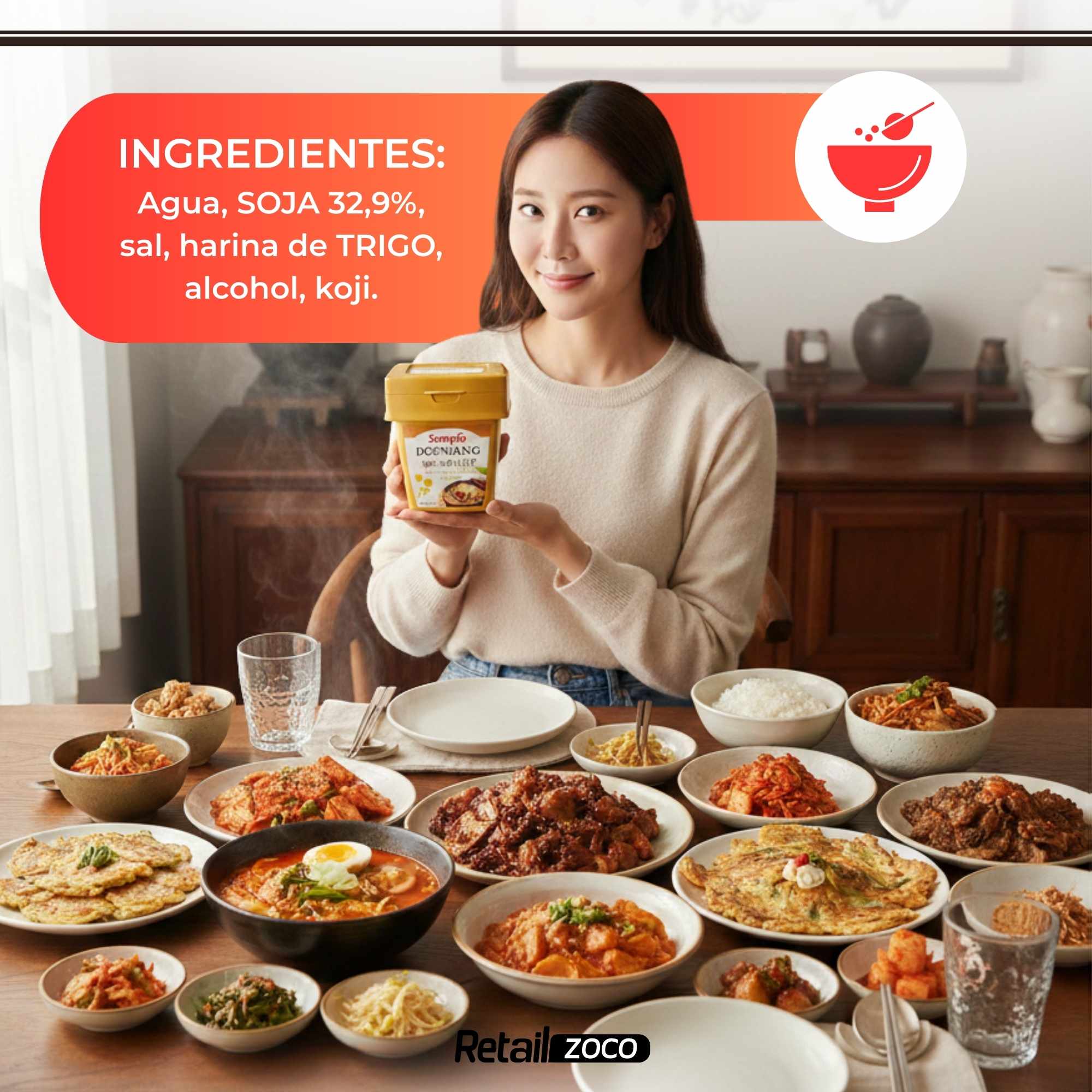 Pasta de Soja Coreana Vegana 460 g Doenjang - imagen 5