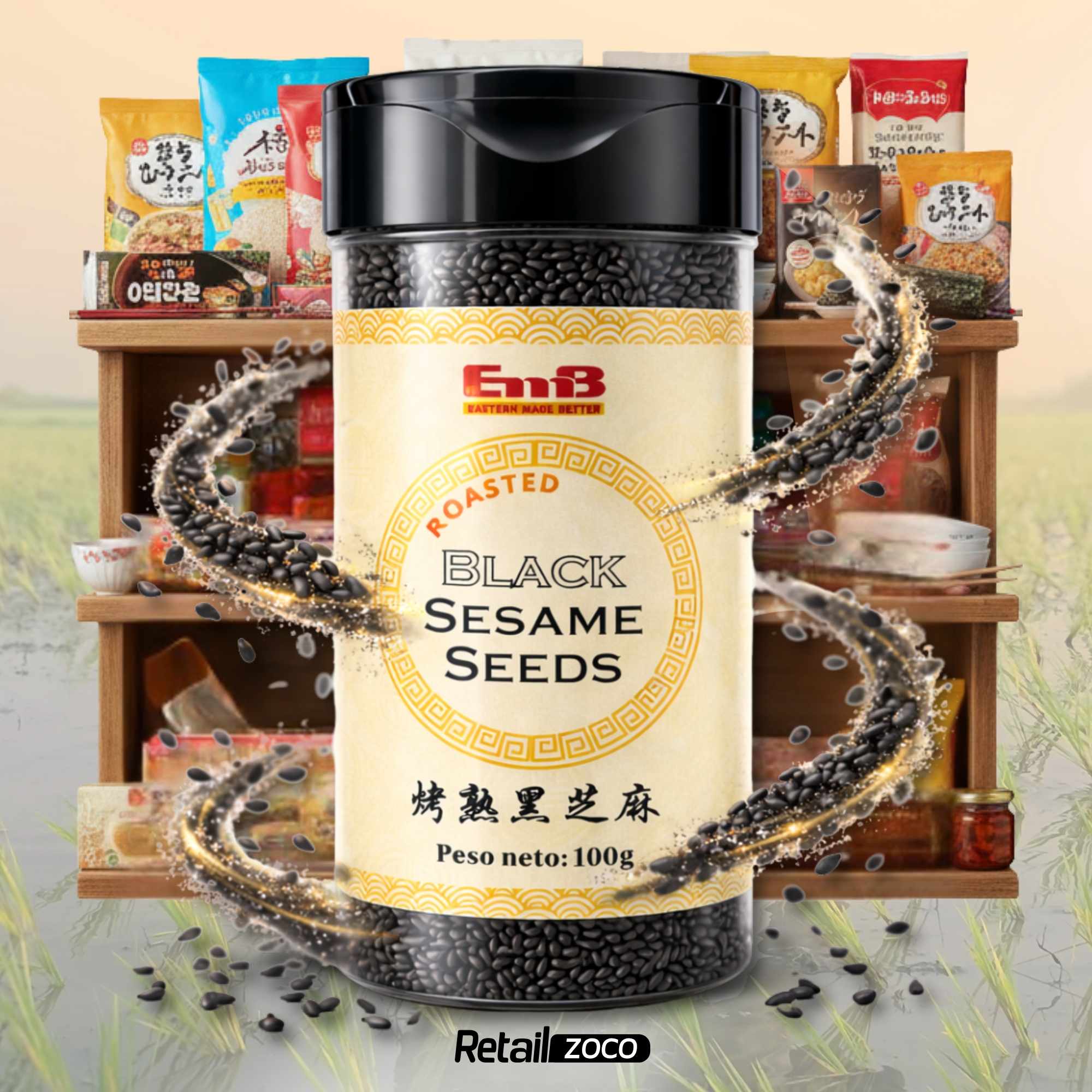 Semillas de sésamo Tostado negro 100 g - imagen 6