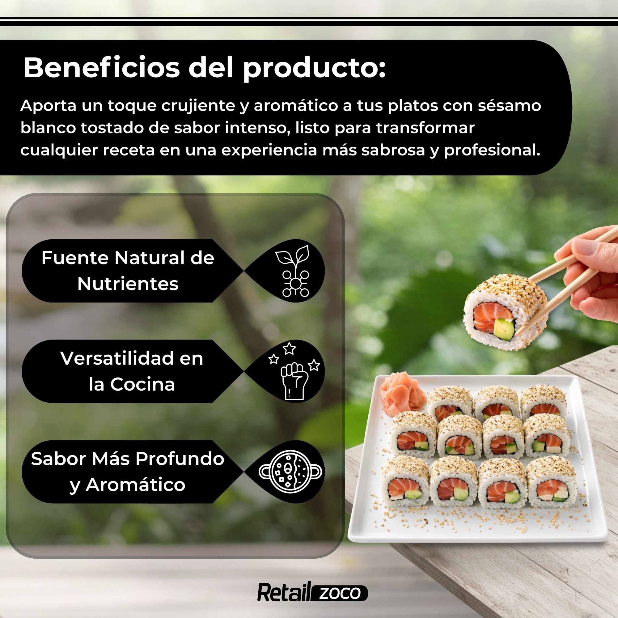 Semillas de sésamo Tostado blanco 100 g - imagen 3