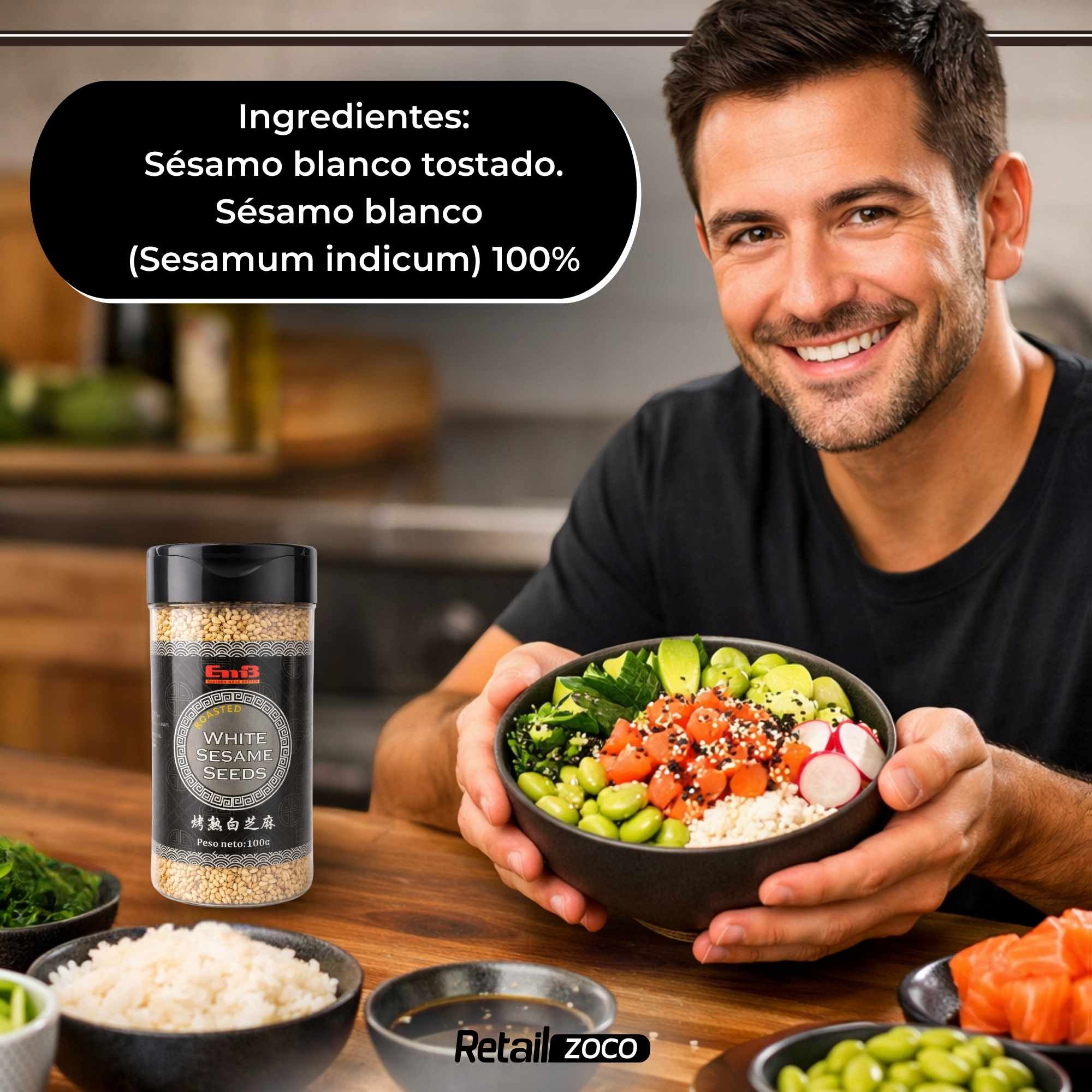 Semillas de sésamo Tostado blanco 100 g - imagen 5