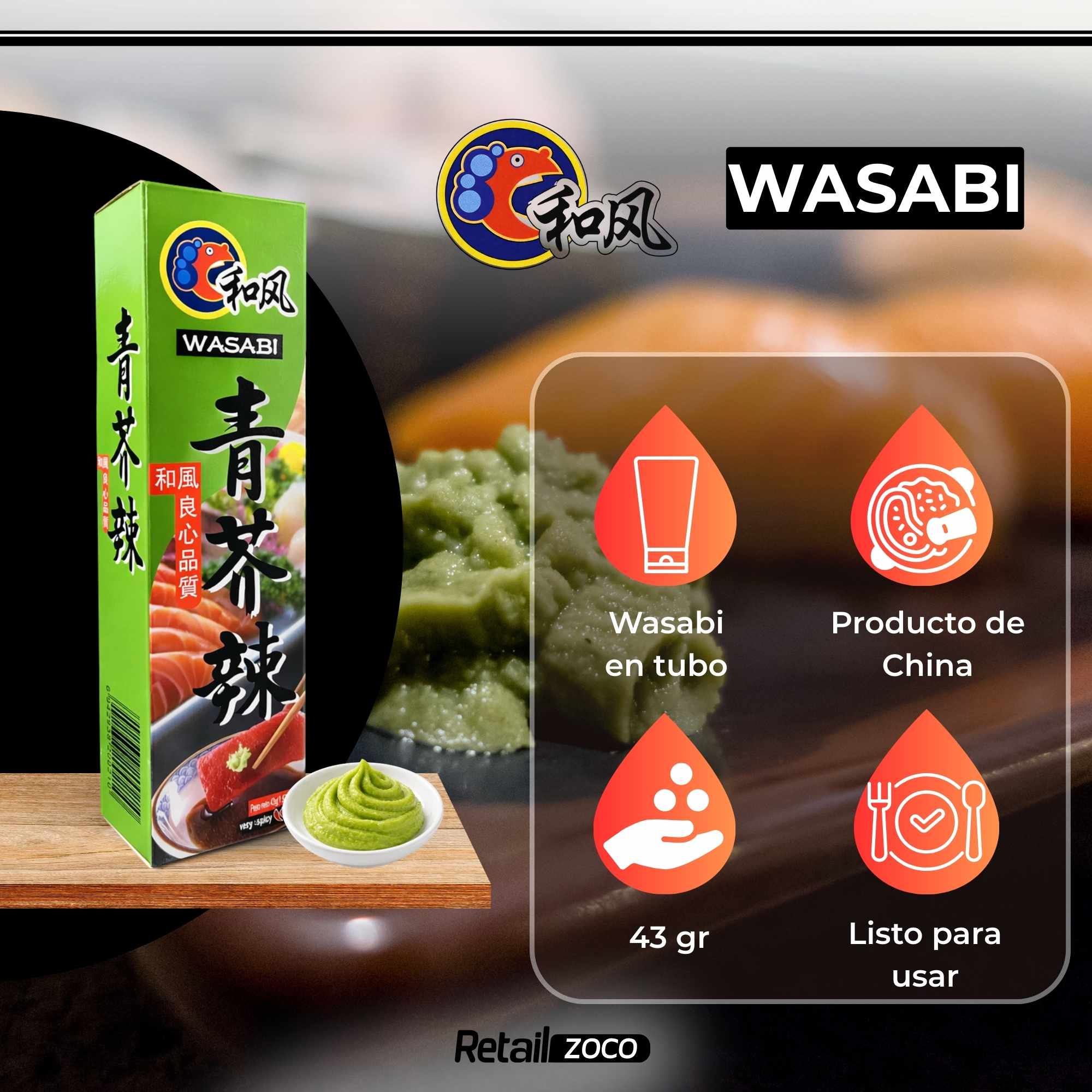 Wasabi en pasta formato tubo 43g - imagen 2