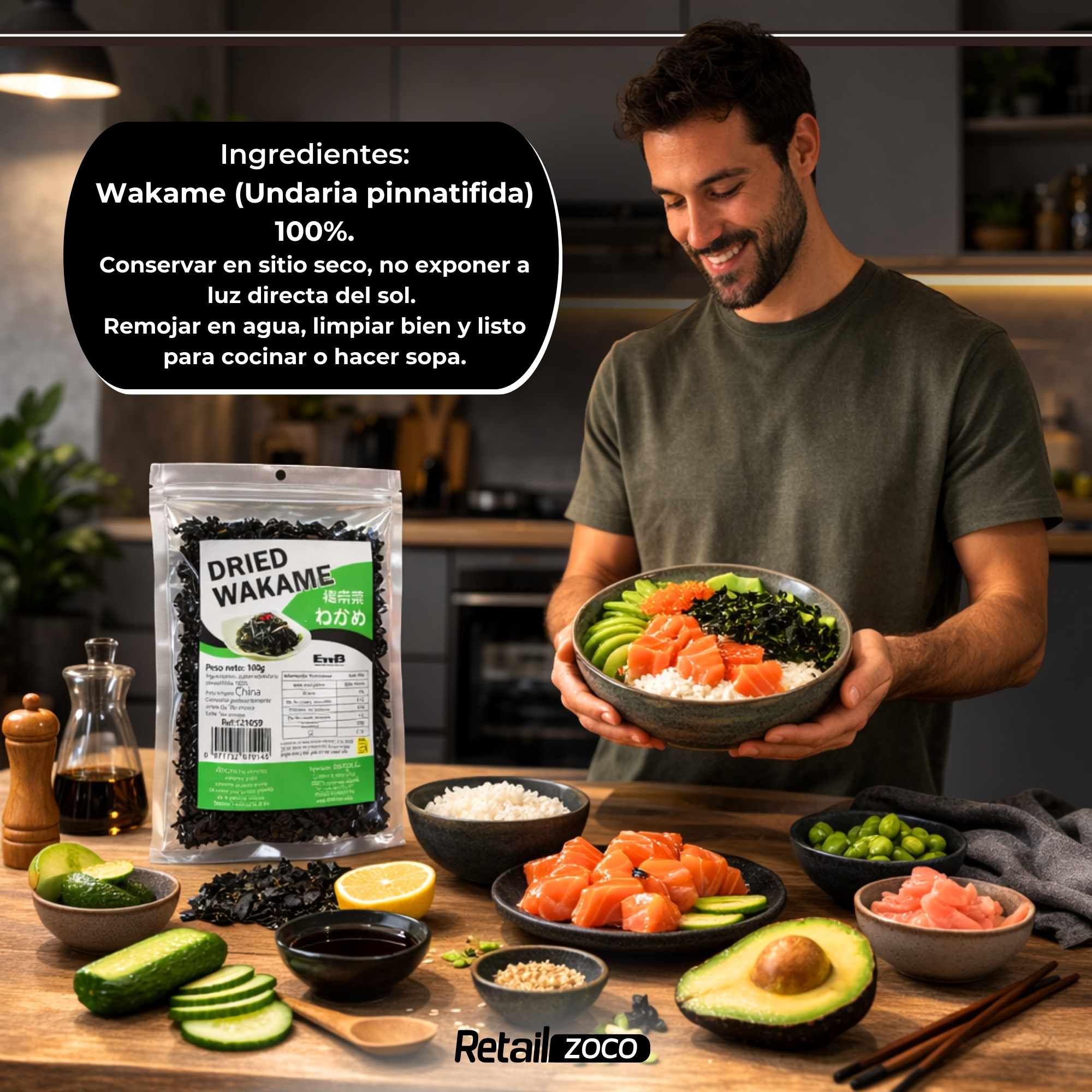 Wakame seco Sushi 100 gr - imagen 5