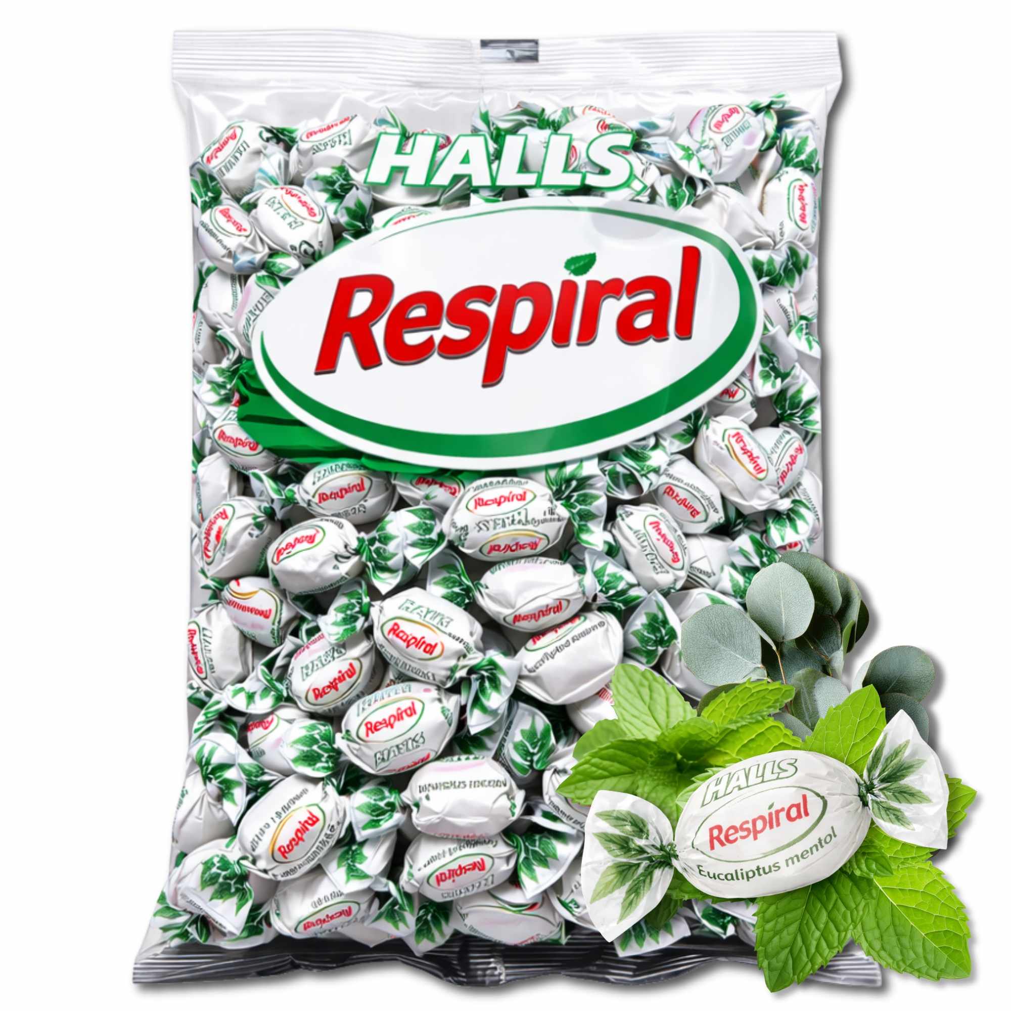 Halls Respiral Caramelos Sabor Eucalipto 1 Kg