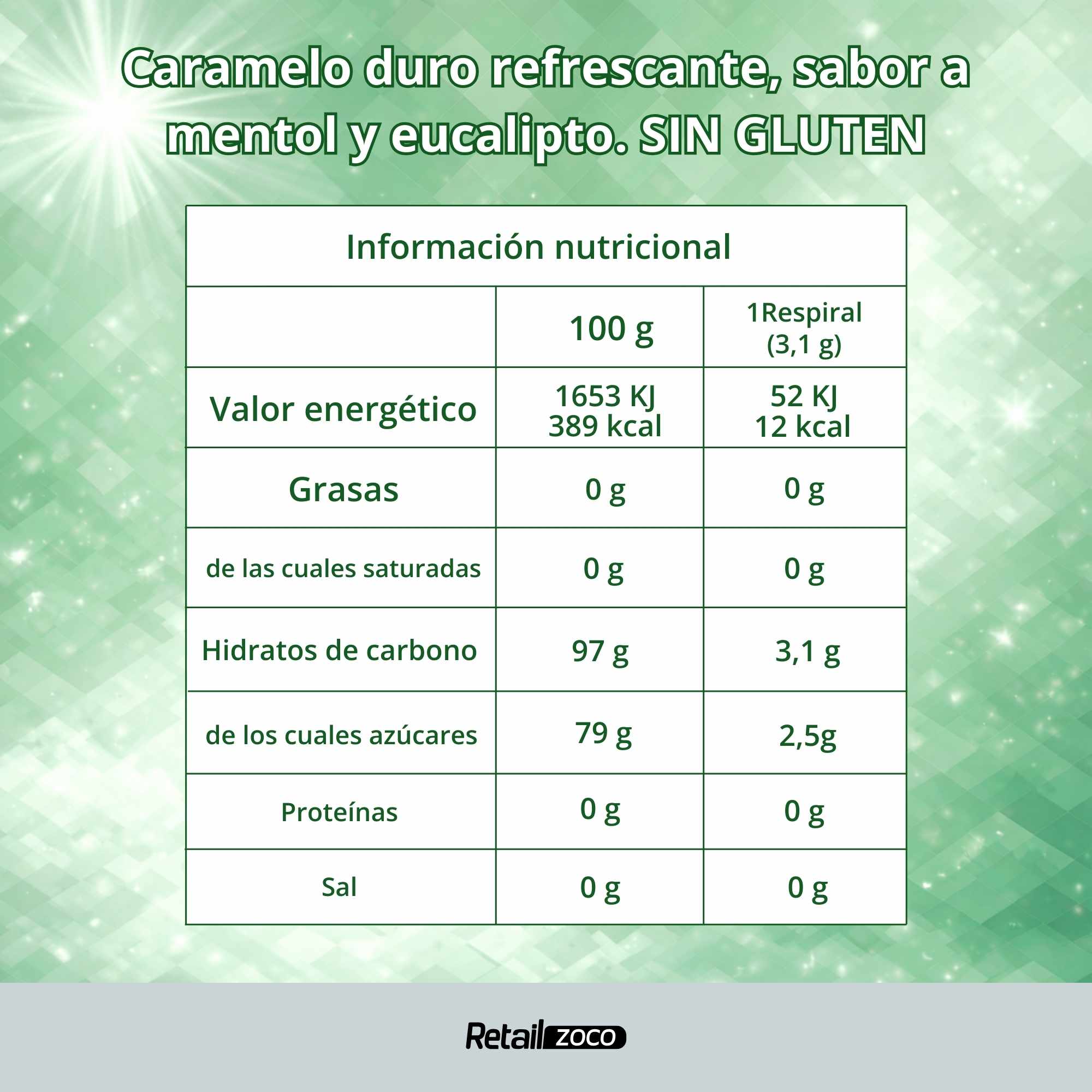 Halls Respiral Caramelos Sabor Eucalipto 1 Kg - imagen 3