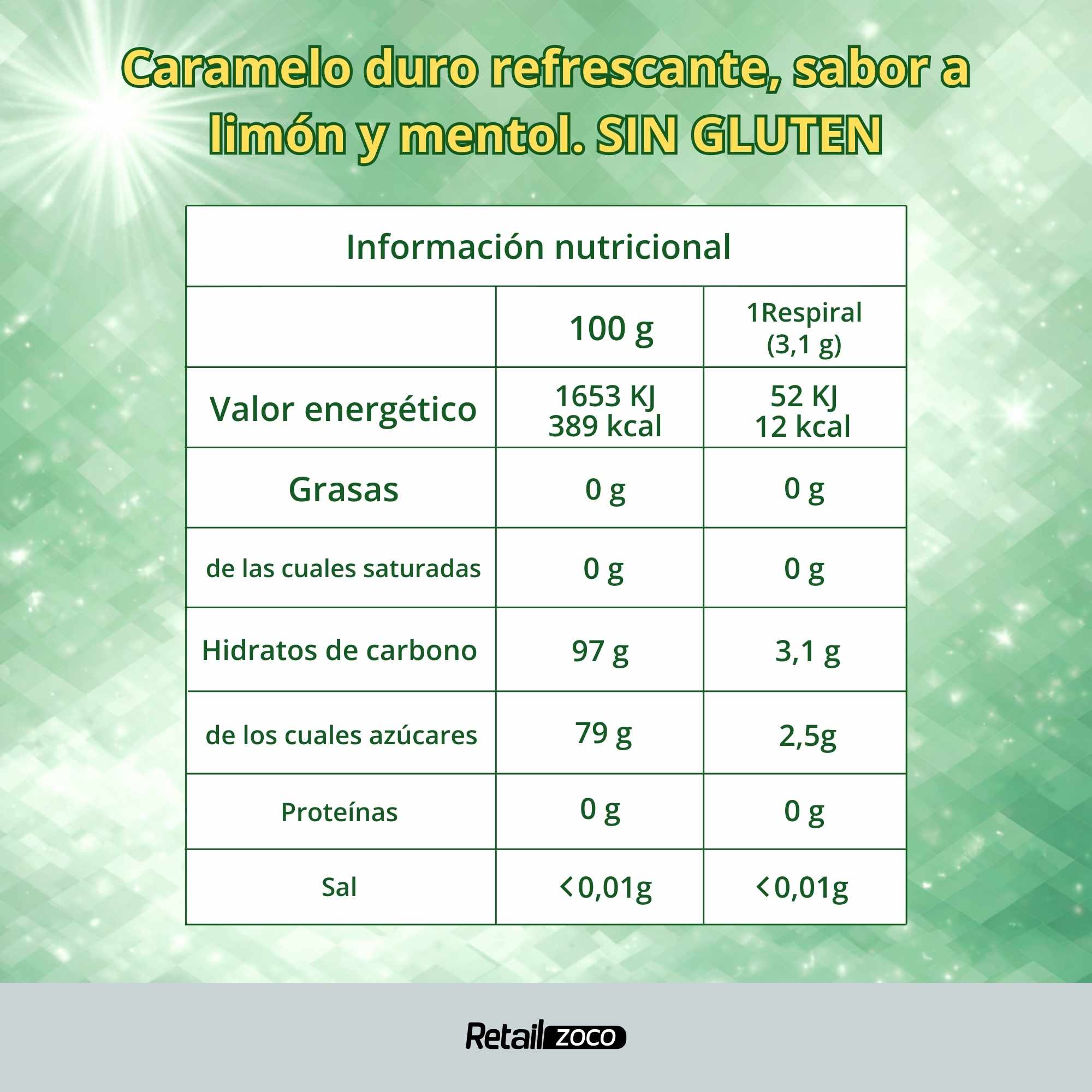 Halls Respiral Caramelos Sabor Limón y Mentol 1 Kg - imagen 2