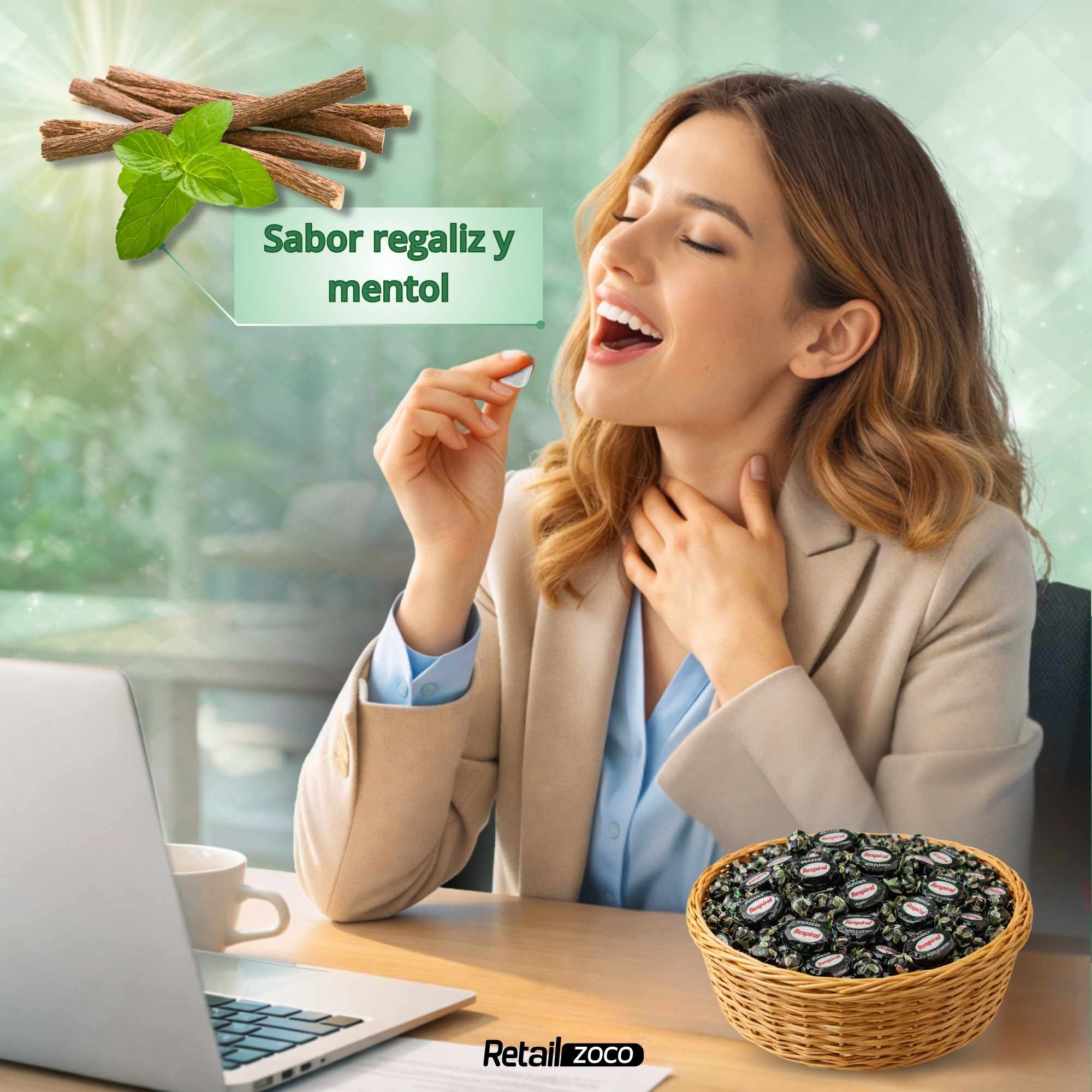Halls Respiral Caramelos Sabor Regaliz y Mentol 1 Kg - imagen 4