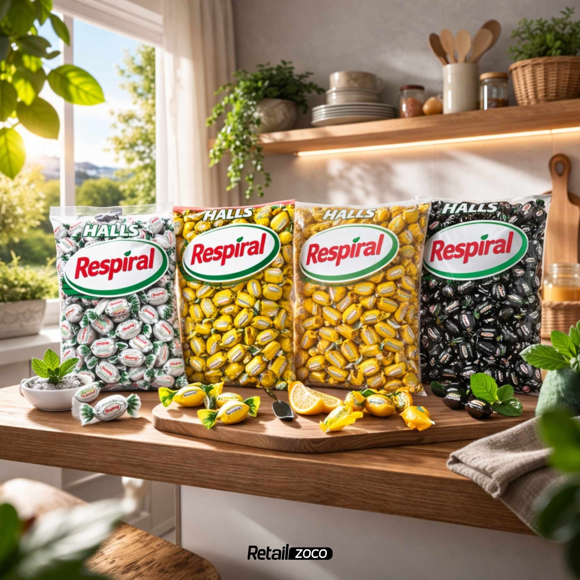 Halls Respiral Caramelos Sabor Regaliz y Mentol 1 Kg - imagen 6