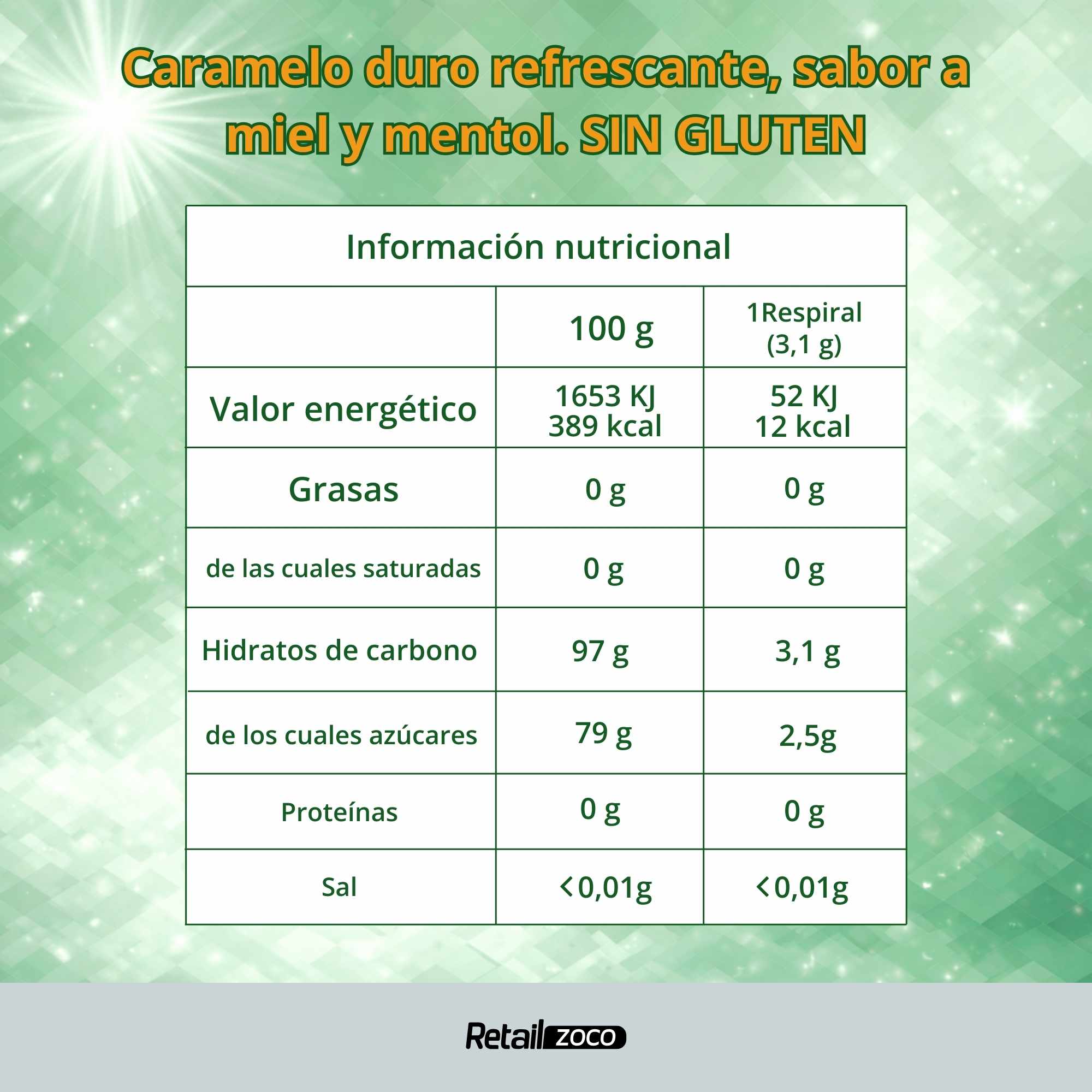 Halls Respiral Caramelos Sabor Miel y Mentol 1 Kg - imagen 4
