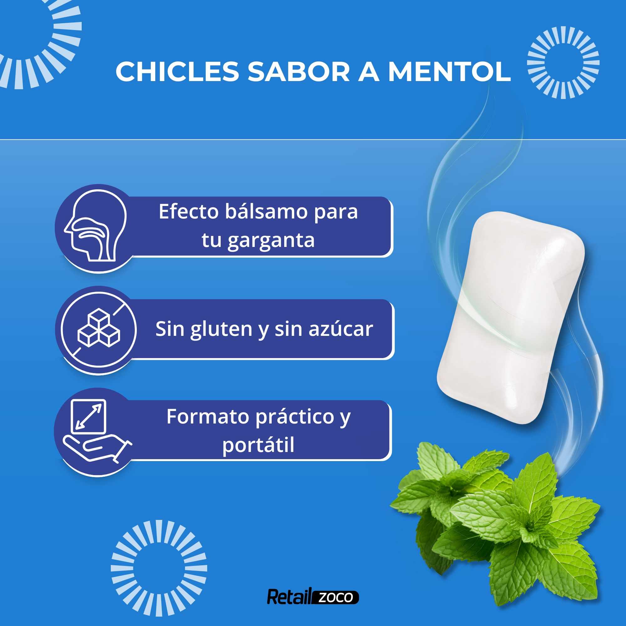 Orbit Chicles Sin Azúcar Sabor Menta 30 paquetes de 10 chicles - imagen 3