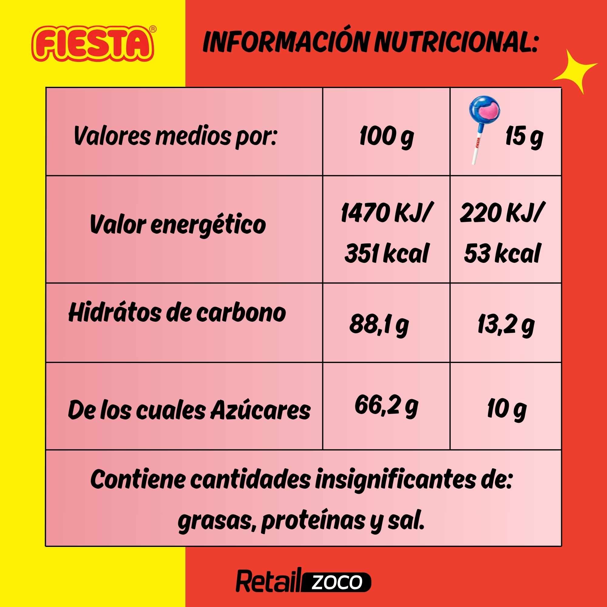 Caramelo Pintalenguas con Palo Sabor Mora Fiesta Kojak Pack 100 unidades - imagen 5