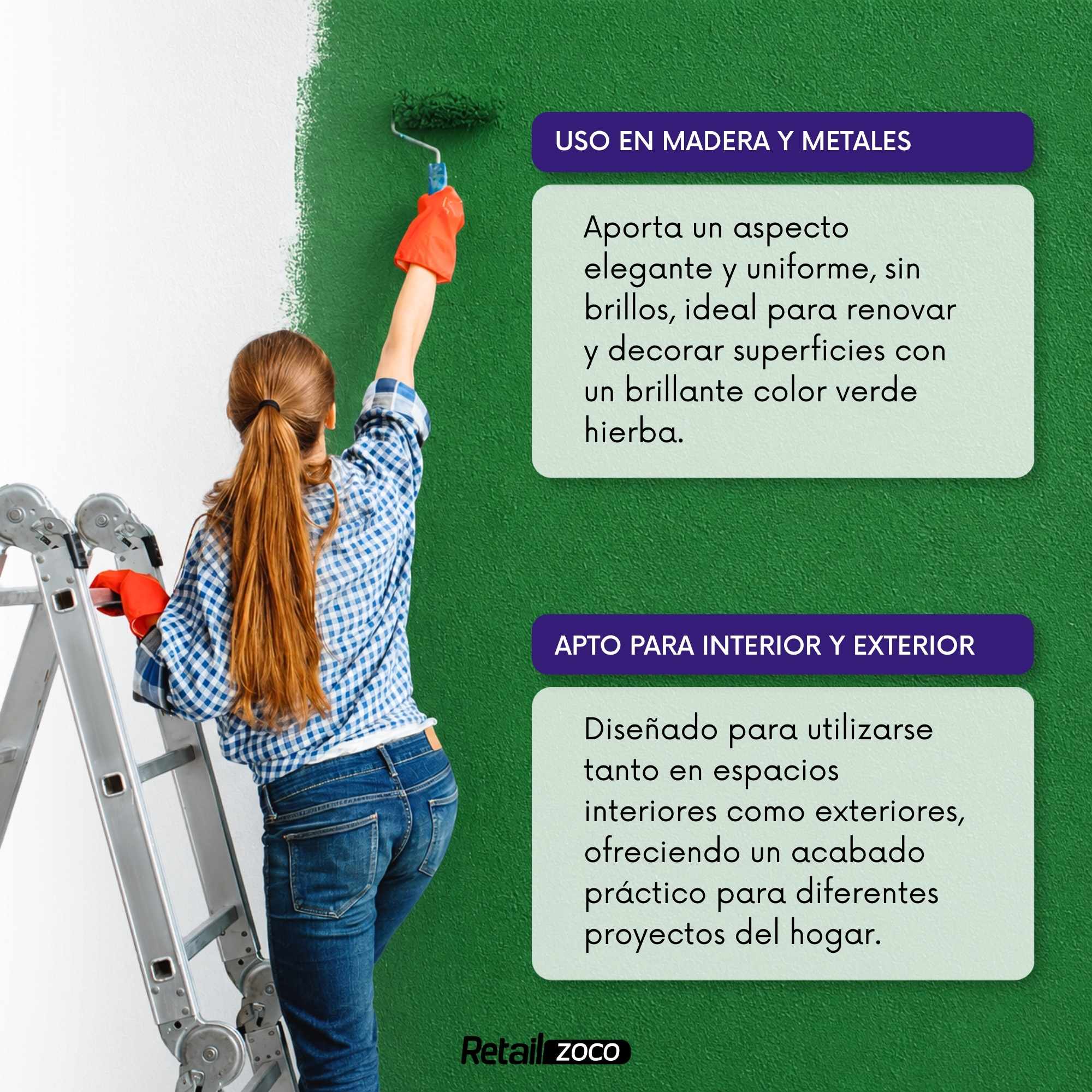Esmalte sintetico Verde hierba 375 ml - imagen 3