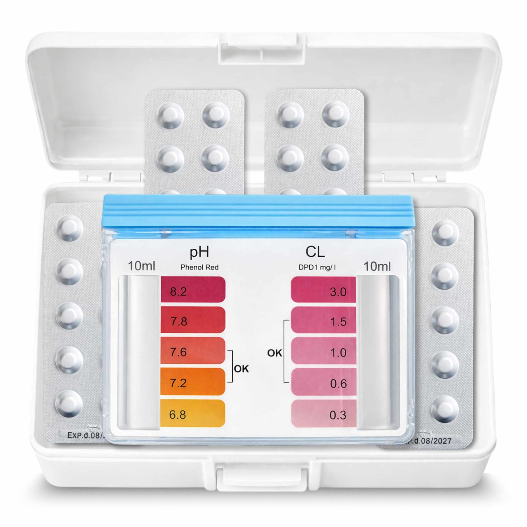 Test Kit DPD1 Cloro, Bromo y pH para piscina en pastillas