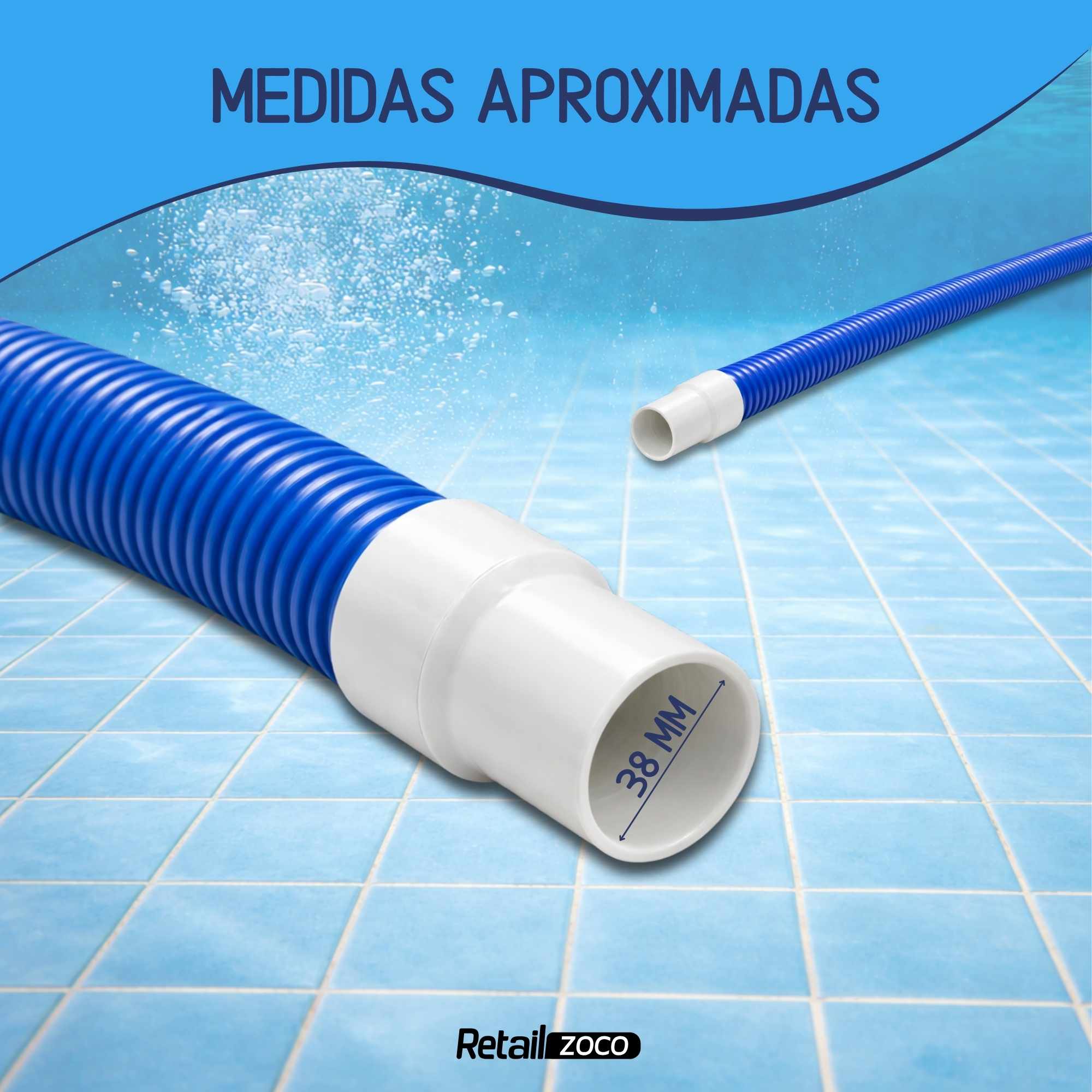 Manguera flotante de piscina limpiafondos 10 metros - imagen 4