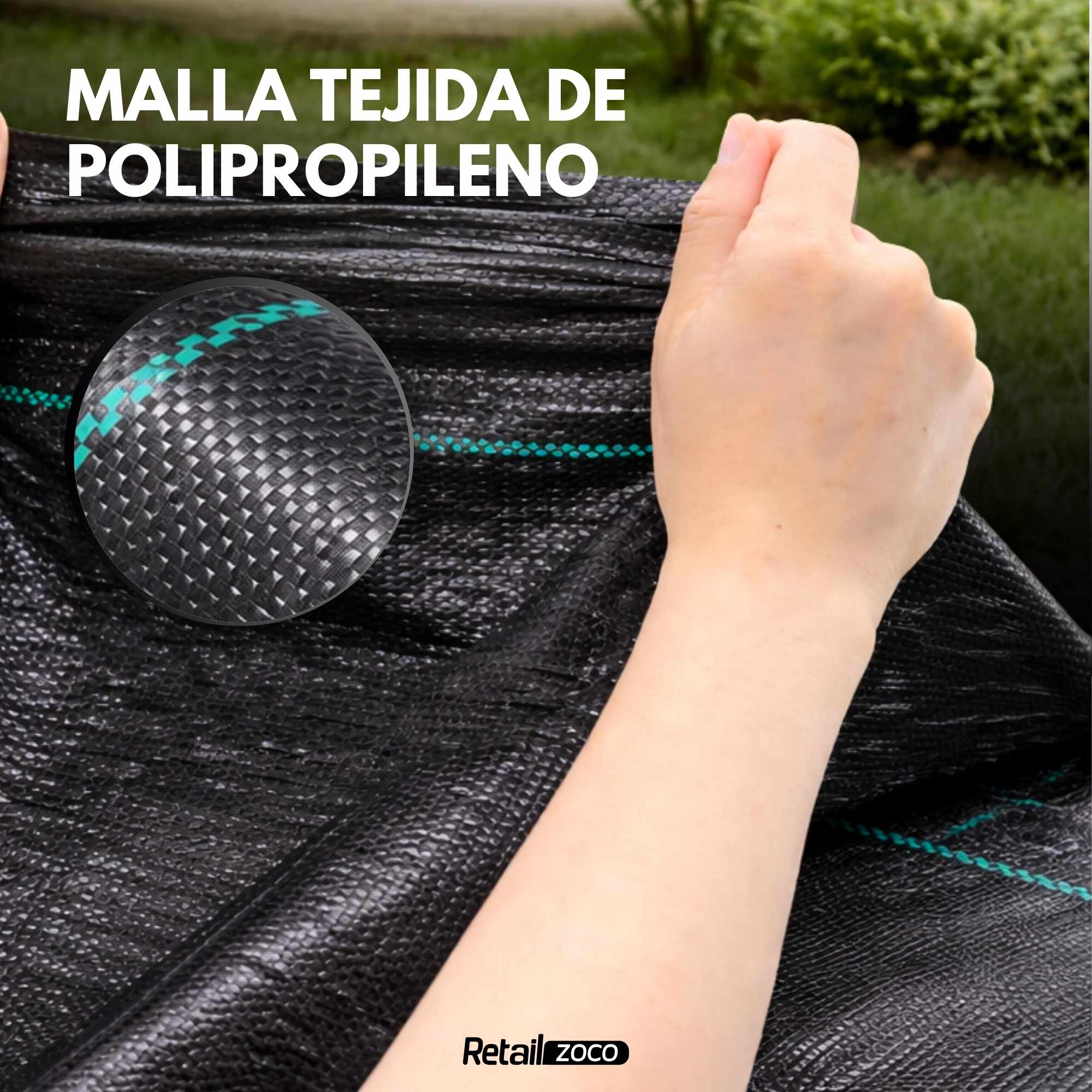 Malla Antihierba 1x 5 Metros Negro - imagen 6