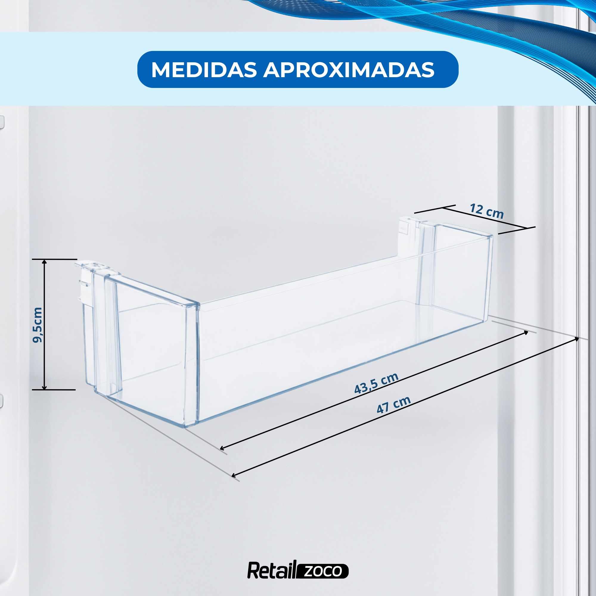 Estante Botellero Frigorífico Compatible con Bosch código original 00709646 sin logo - imagen 4