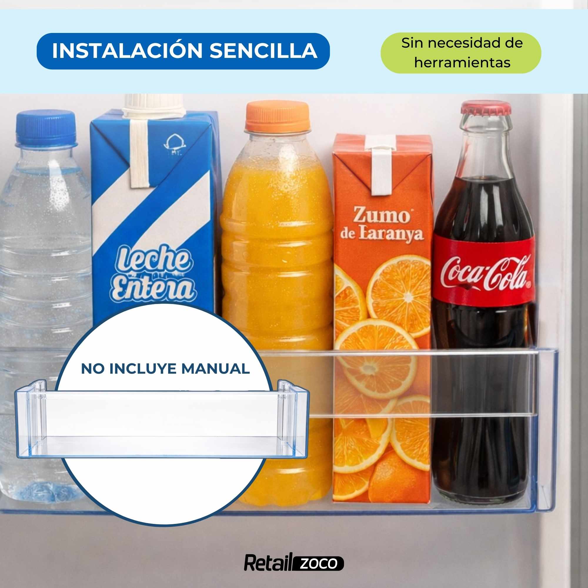 Estante Botellero Frigorífico Compatible con Bosch código original 00709646 sin logo - imagen 5