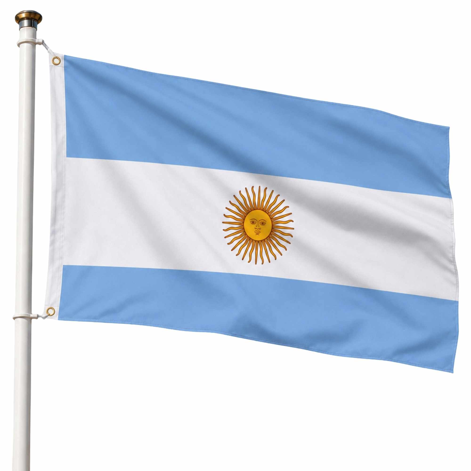 Bandera Argentina grande para Exterior 90x150cm con ojales
