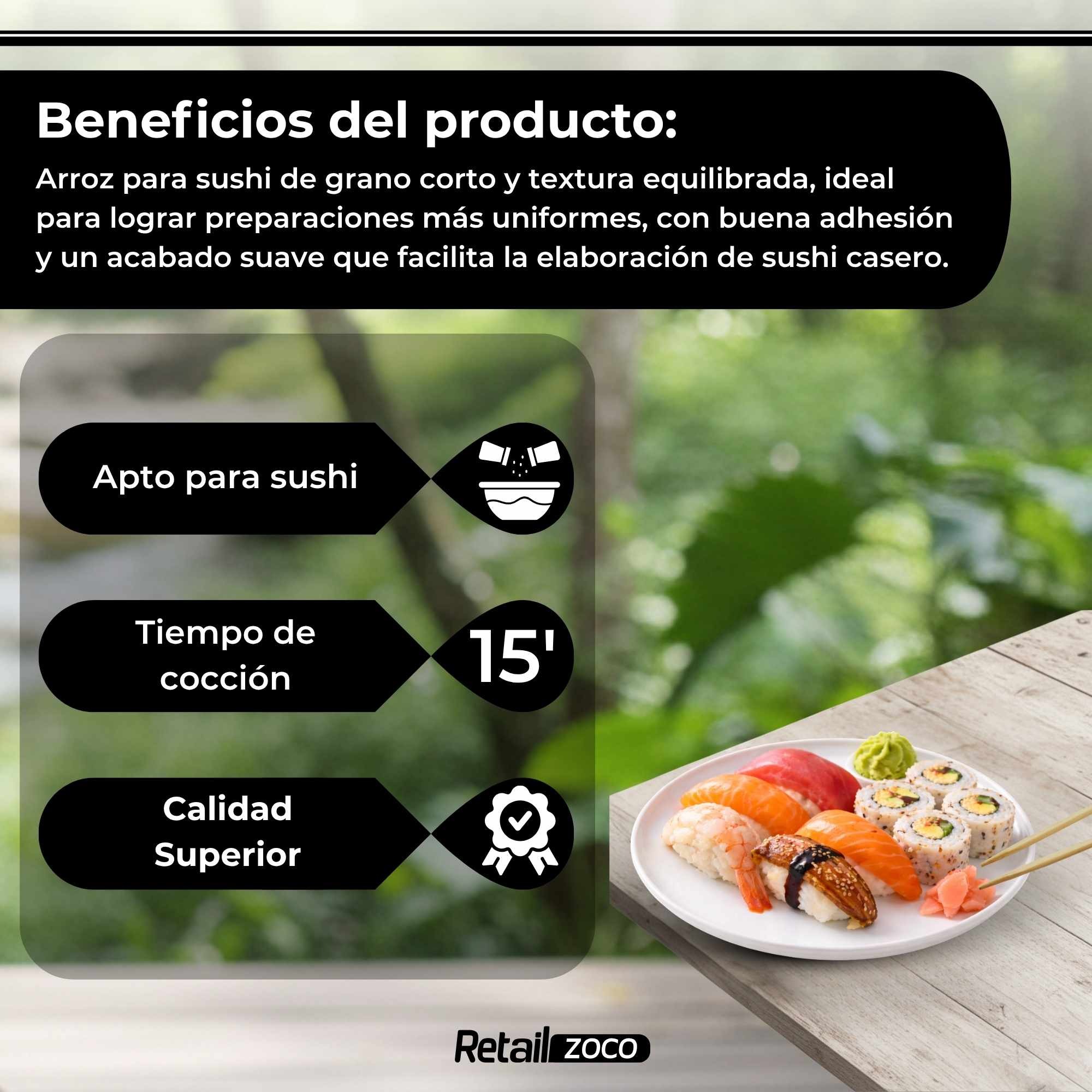 Arroz Sushi Shinode Premium 1 Kg - imagen 3