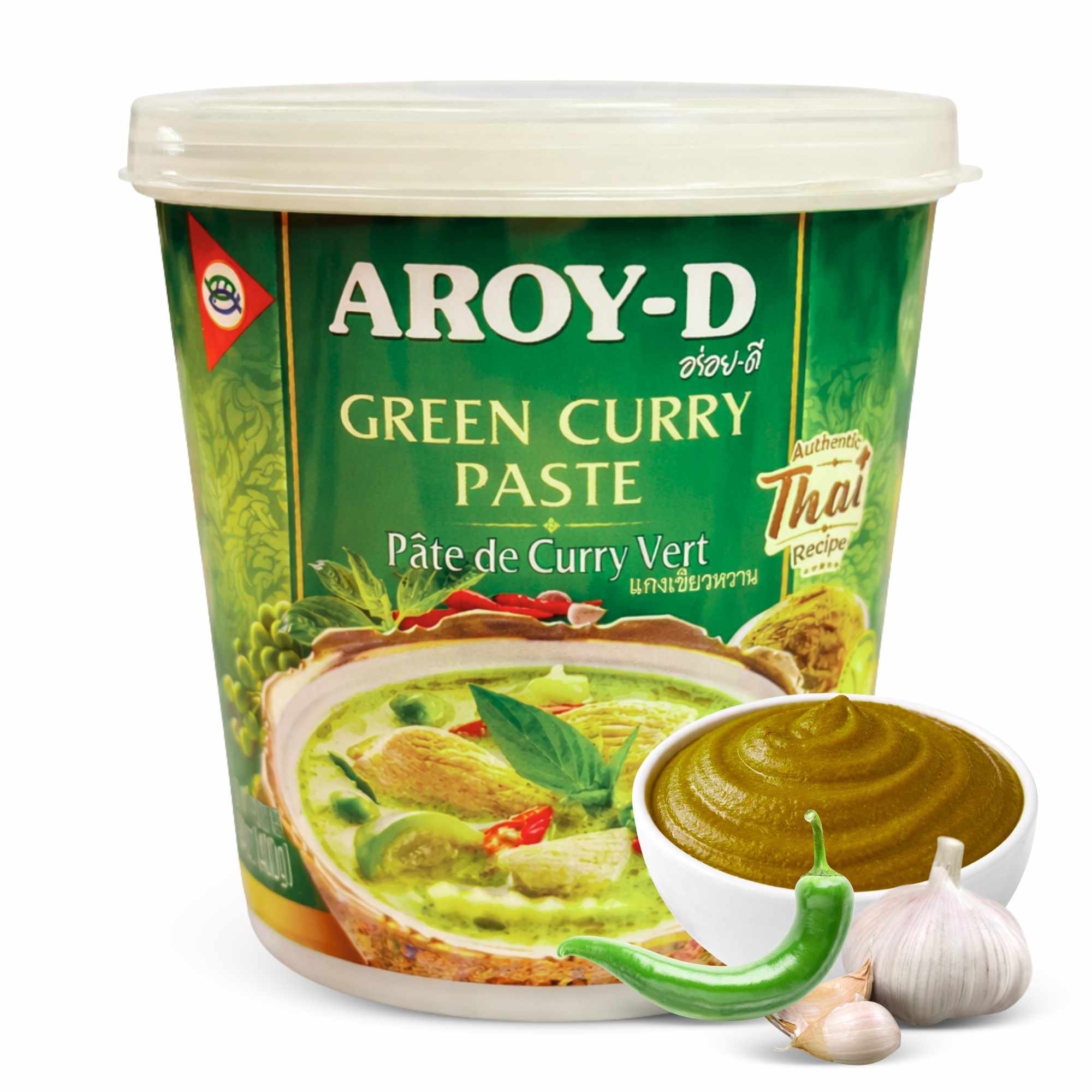 Pasta de Curry Verde Aroy-D 400 gr - imagen 1
