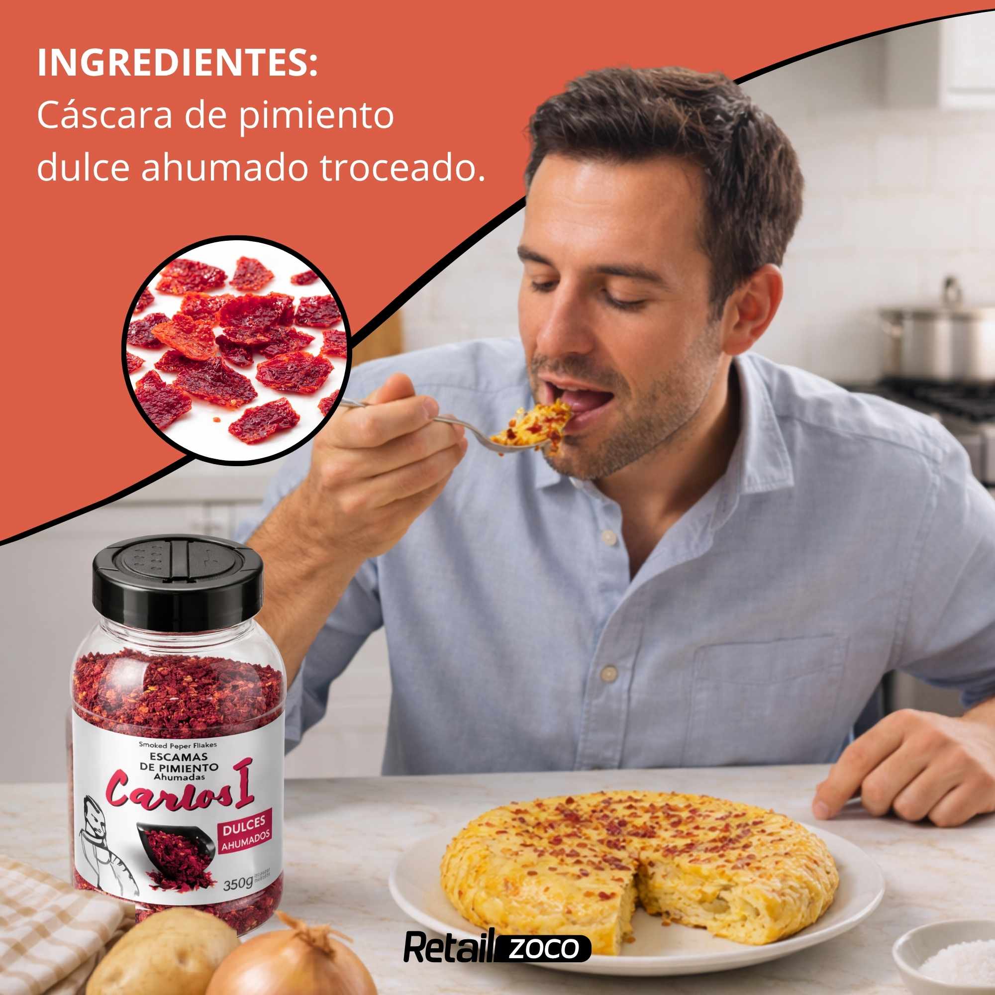 Escamas de pimiento ahumadas 350 gr Carlos I - imagen 4