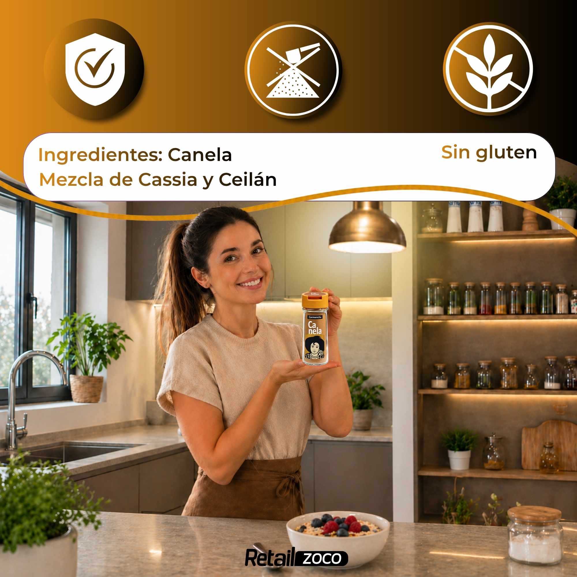 Canela Molida Carmencita sin gluten 43 g - imagen 4