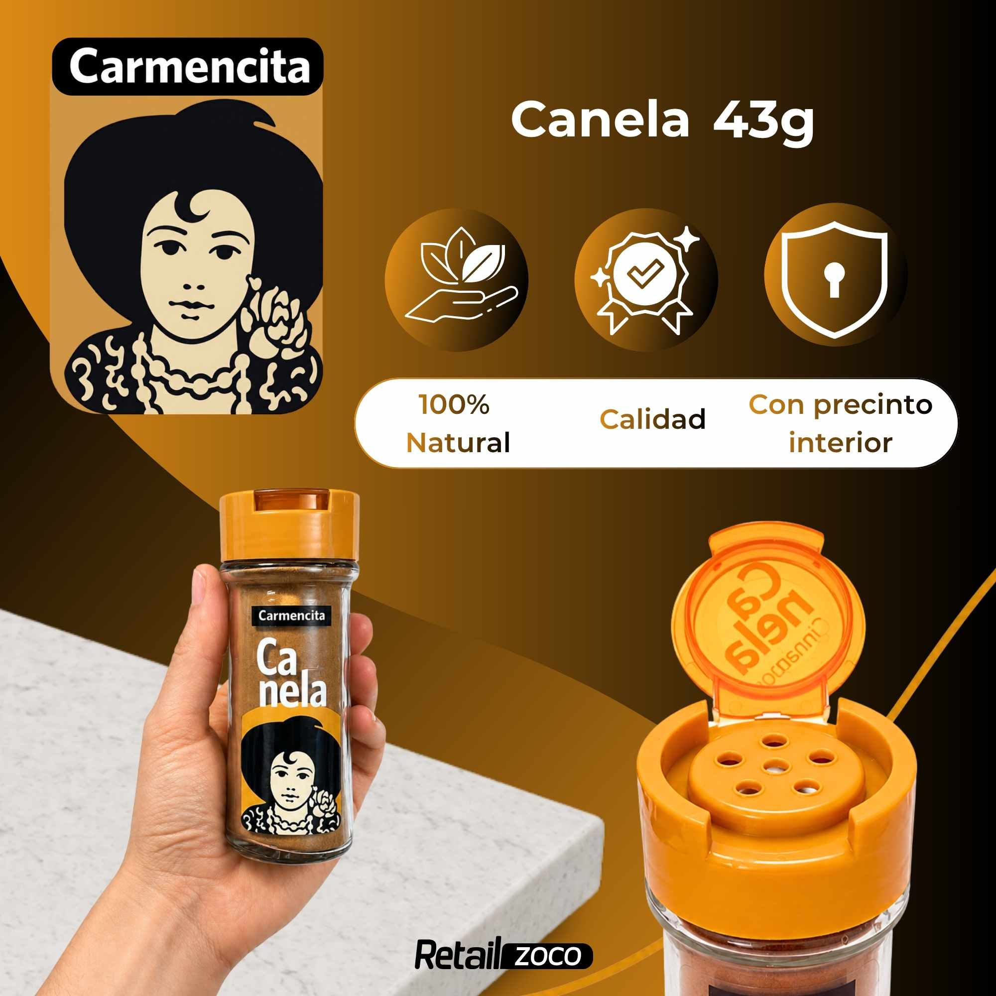 Canela Molida Carmencita sin gluten 43 g - imagen 6