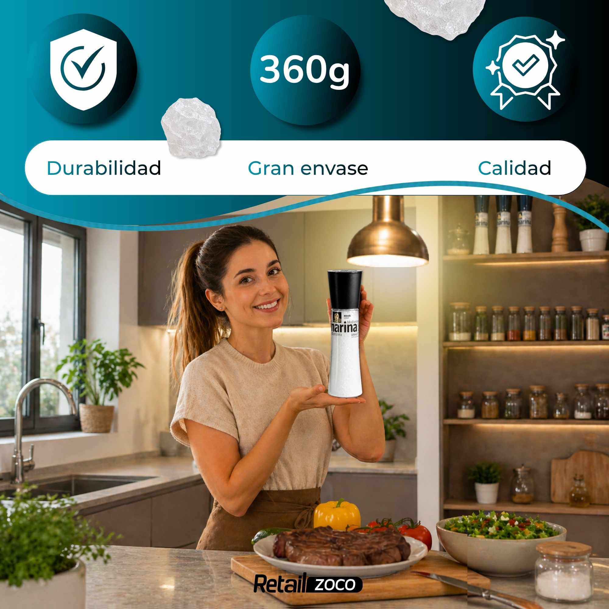 Sal Marina Mediterránea Carmencita 360 g - imagen 4