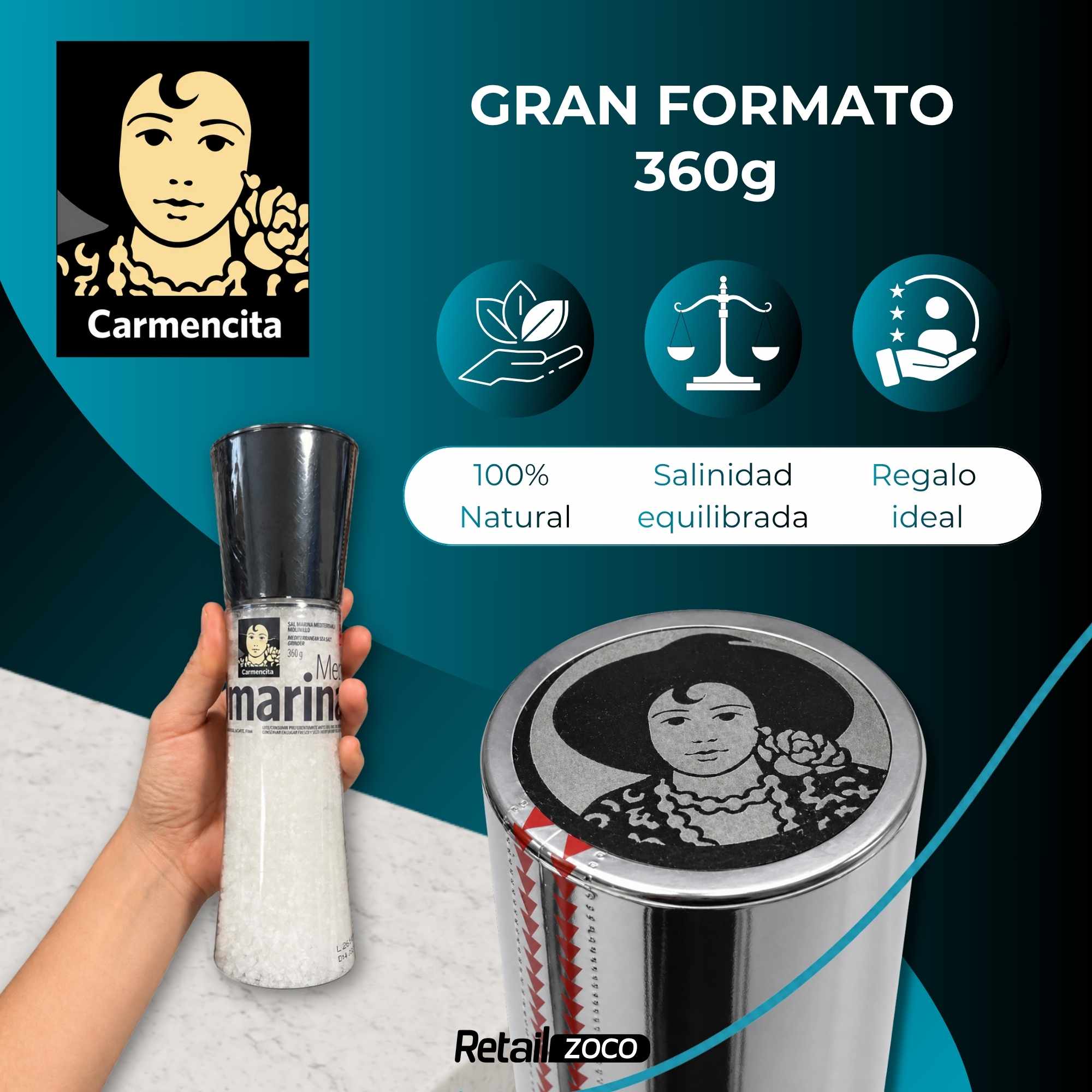 Sal Marina Mediterránea Carmencita 360 g - imagen 6